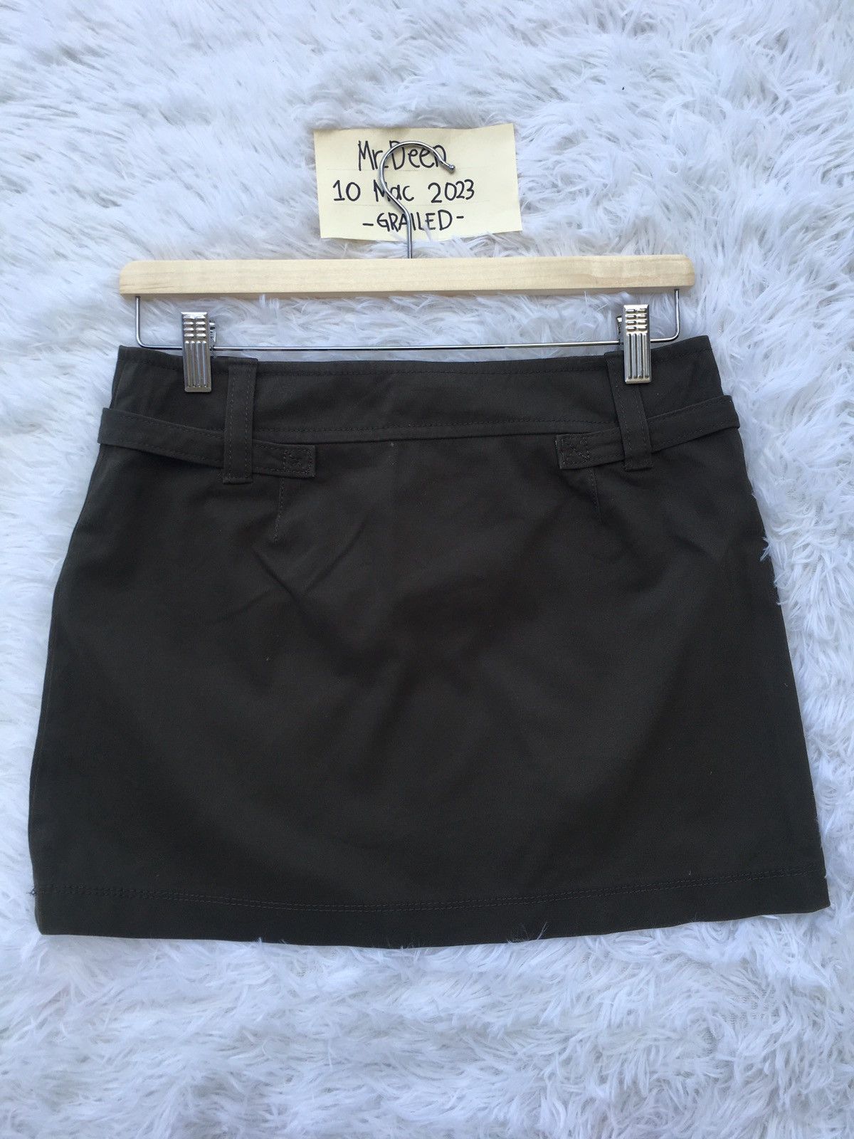 Burberry Rare Vintage Burberry Army Green Short Skirt Size 29" - 12 Thumbnail