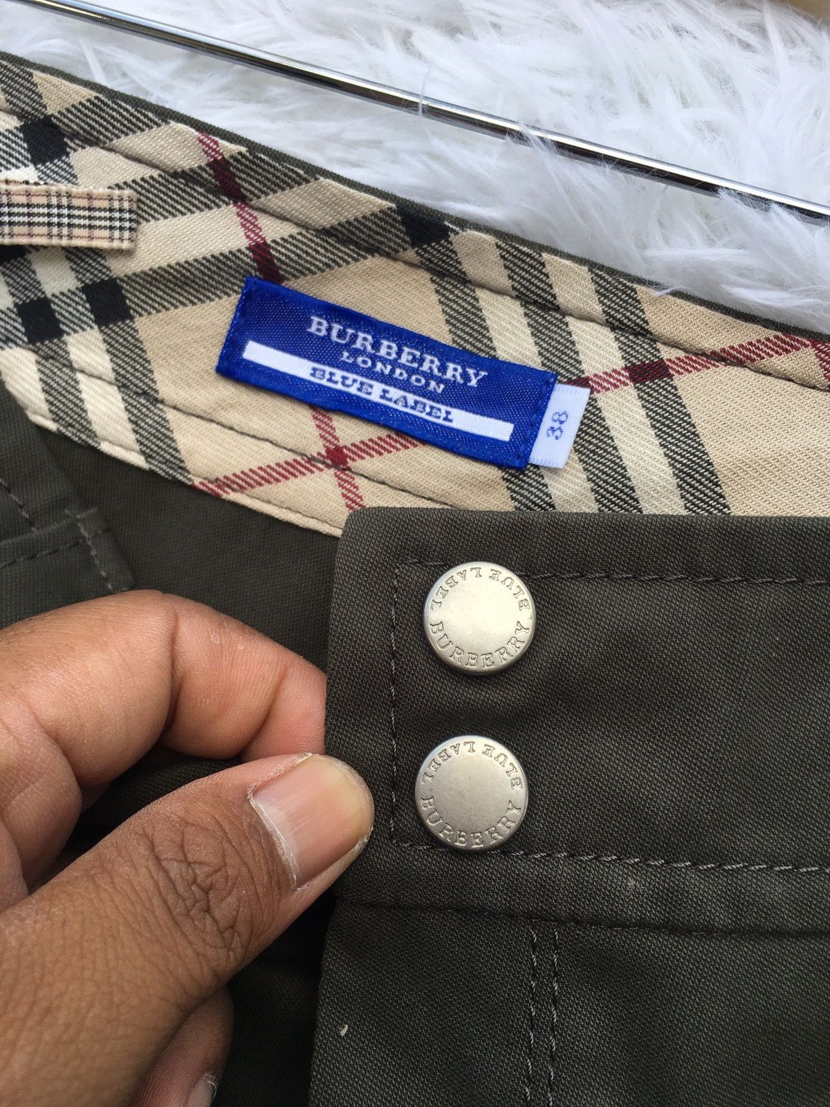 Burberry Rare Vintage Burberry Army Green Short Skirt Size 29" - 8 Thumbnail