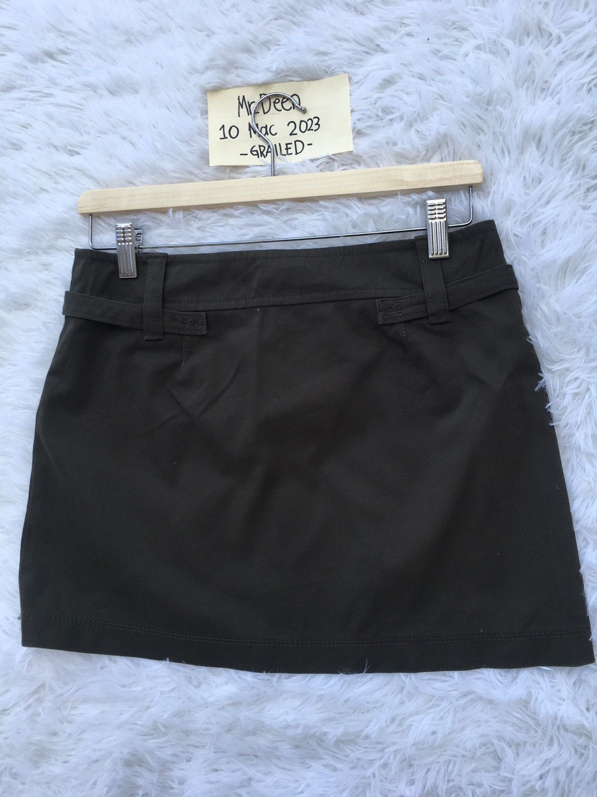 Burberry Rare Vintage Burberry Army Green Short Skirt Size 29" - 14 Thumbnail