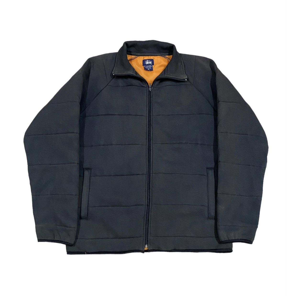 Stussy Vtg🔥90’s Stussy Quilted Sweater Black Sunfaded Zipper Ideal Size US XL / EU 56 / 4 - 1 Thumbnail