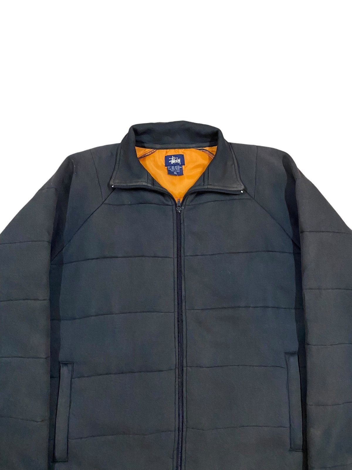 Stussy Vtg🔥90’s Stussy Quilted Sweater Black Sunfaded Zipper Ideal Size US XL / EU 56 / 4 - 5 Thumbnail
