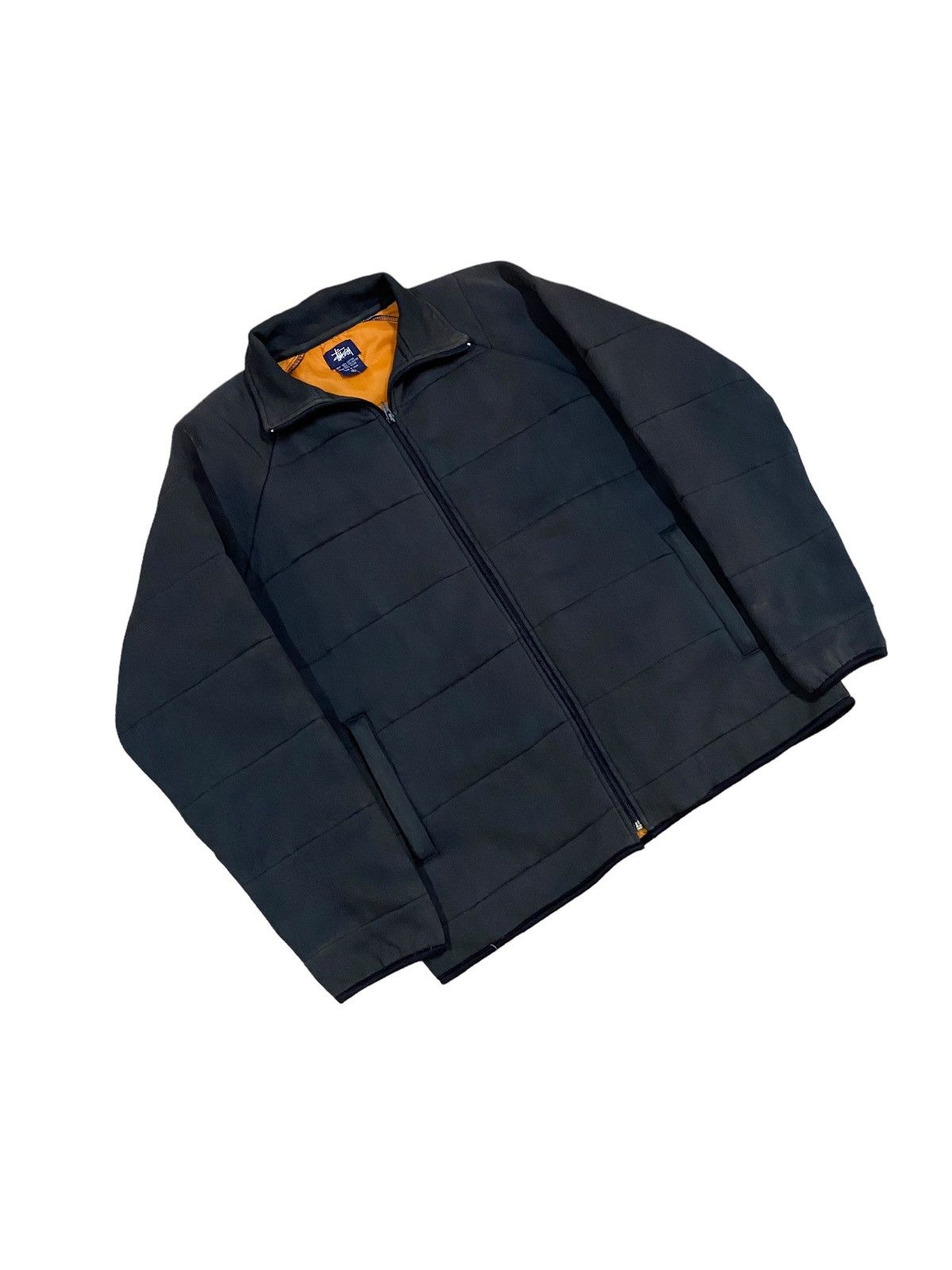 Stussy Vtg🔥90’s Stussy Quilted Sweater Black Sunfaded Zipper Ideal Size US XL / EU 56 / 4 - 8 Thumbnail