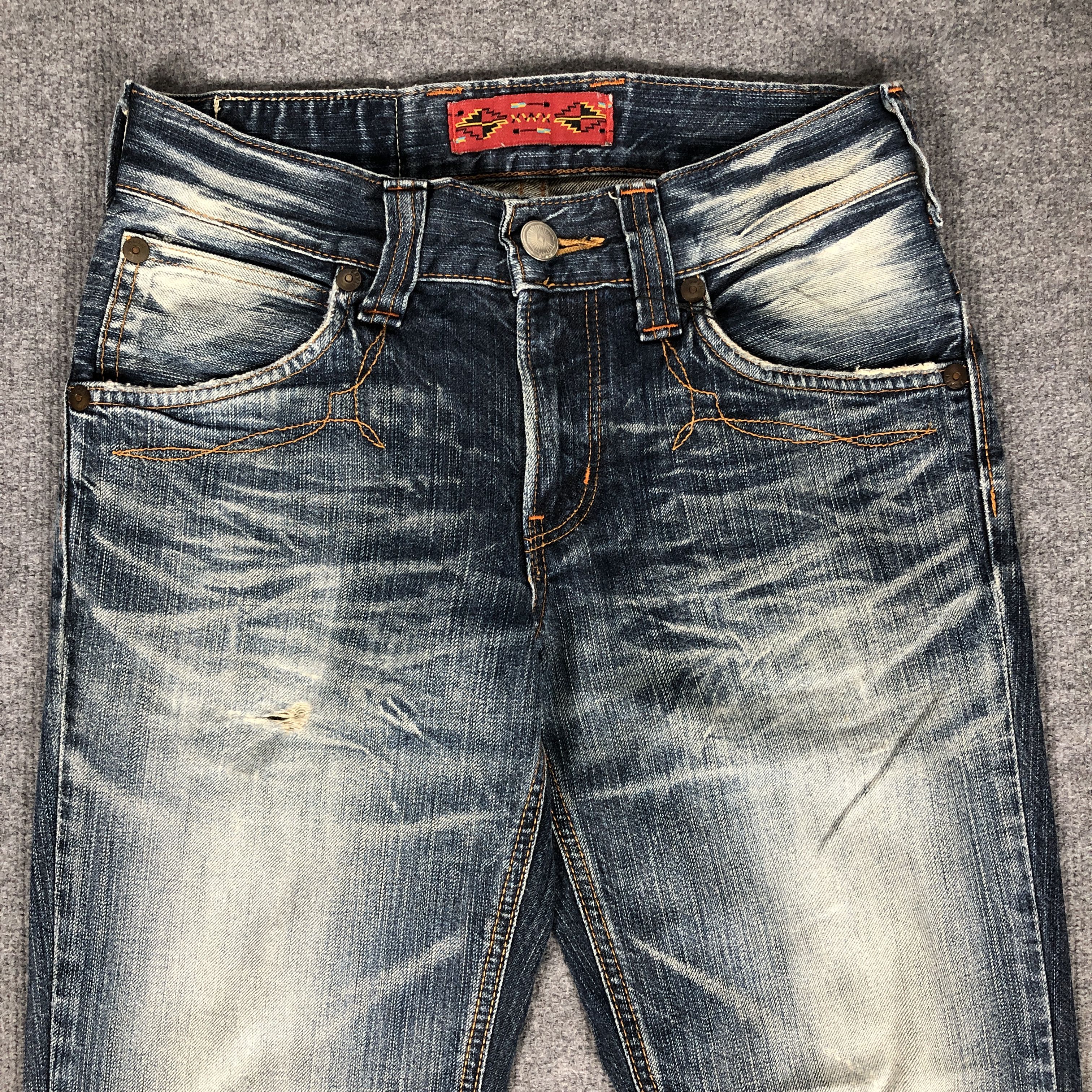 Edwin × Vintage Vintage Edwin 421XVS Distress Jeans L1175 Size US 30 / EU 46 - 3 Thumbnail
