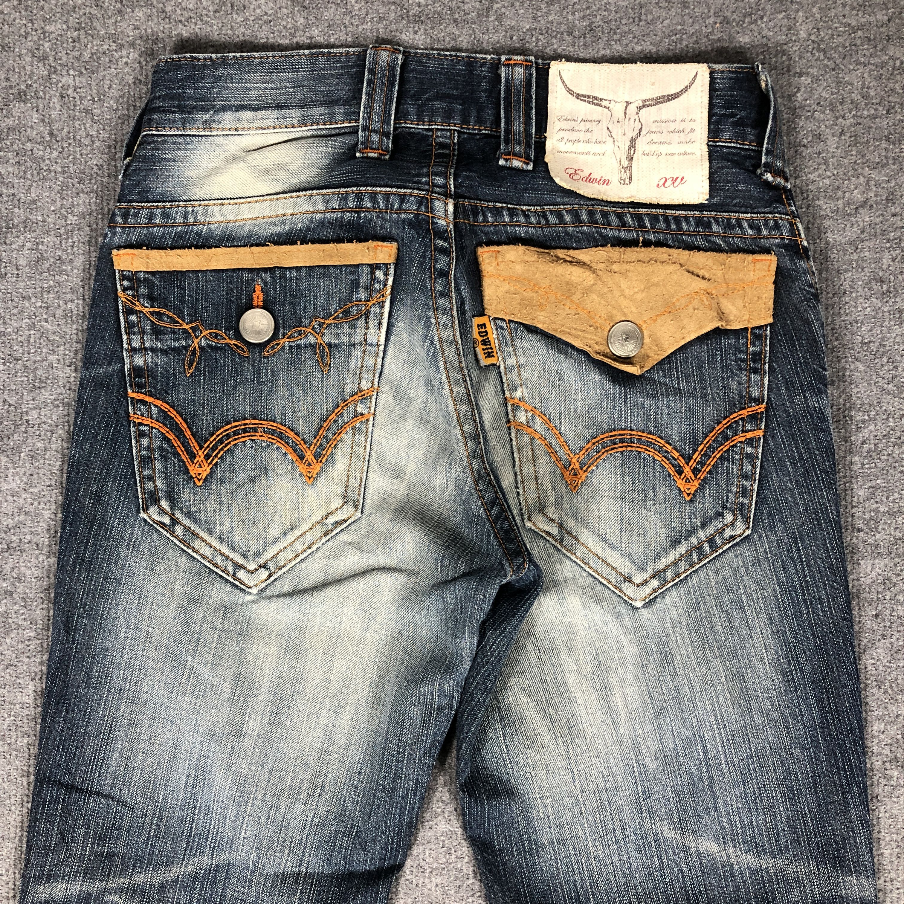 Edwin × Vintage Vintage Edwin 421XVS Distress Jeans L1175 Size US 30 / EU 46 - 5 Thumbnail
