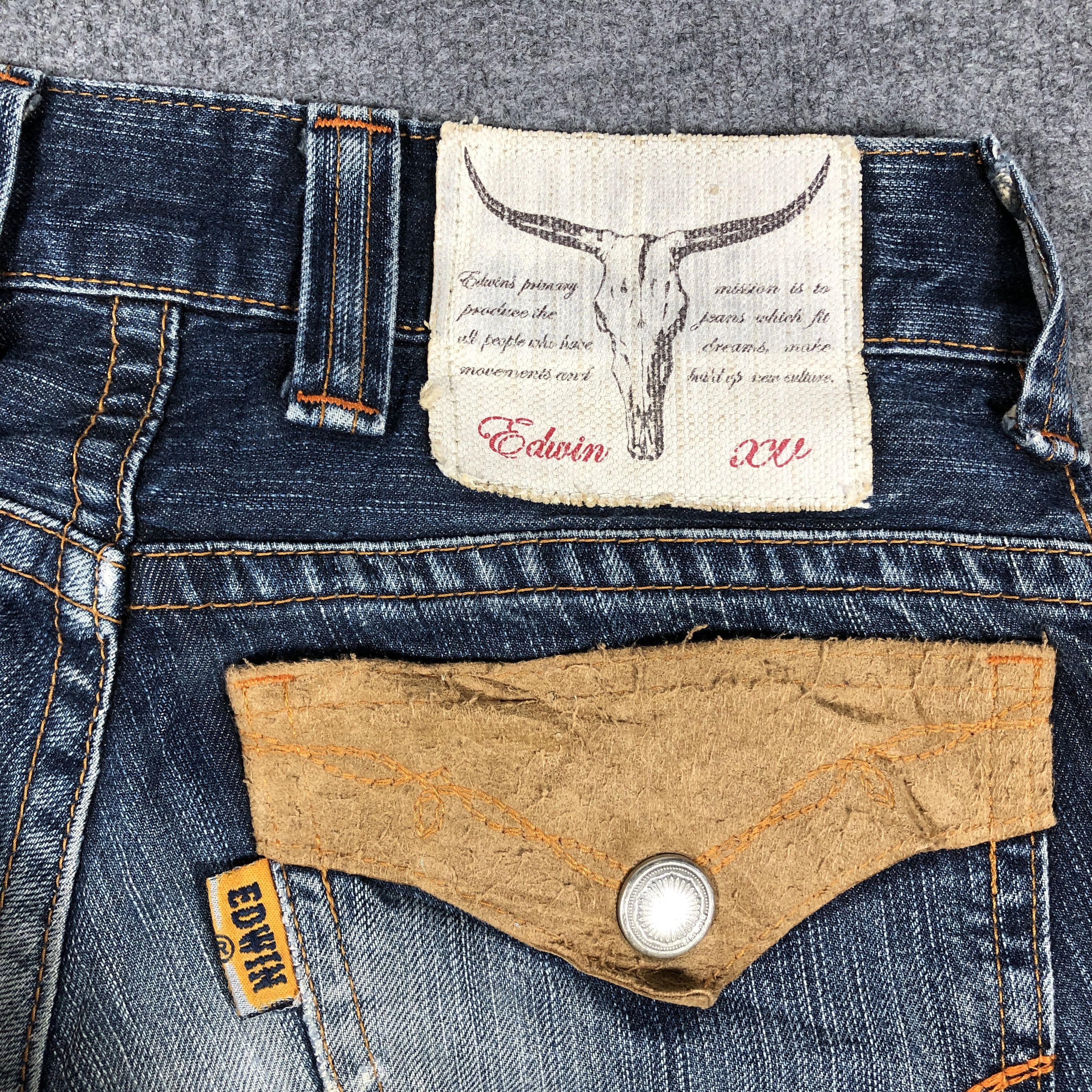 Edwin × Vintage Vintage Edwin 421XVS Distress Jeans L1175 Size US 30 / EU 46 - 8 Thumbnail