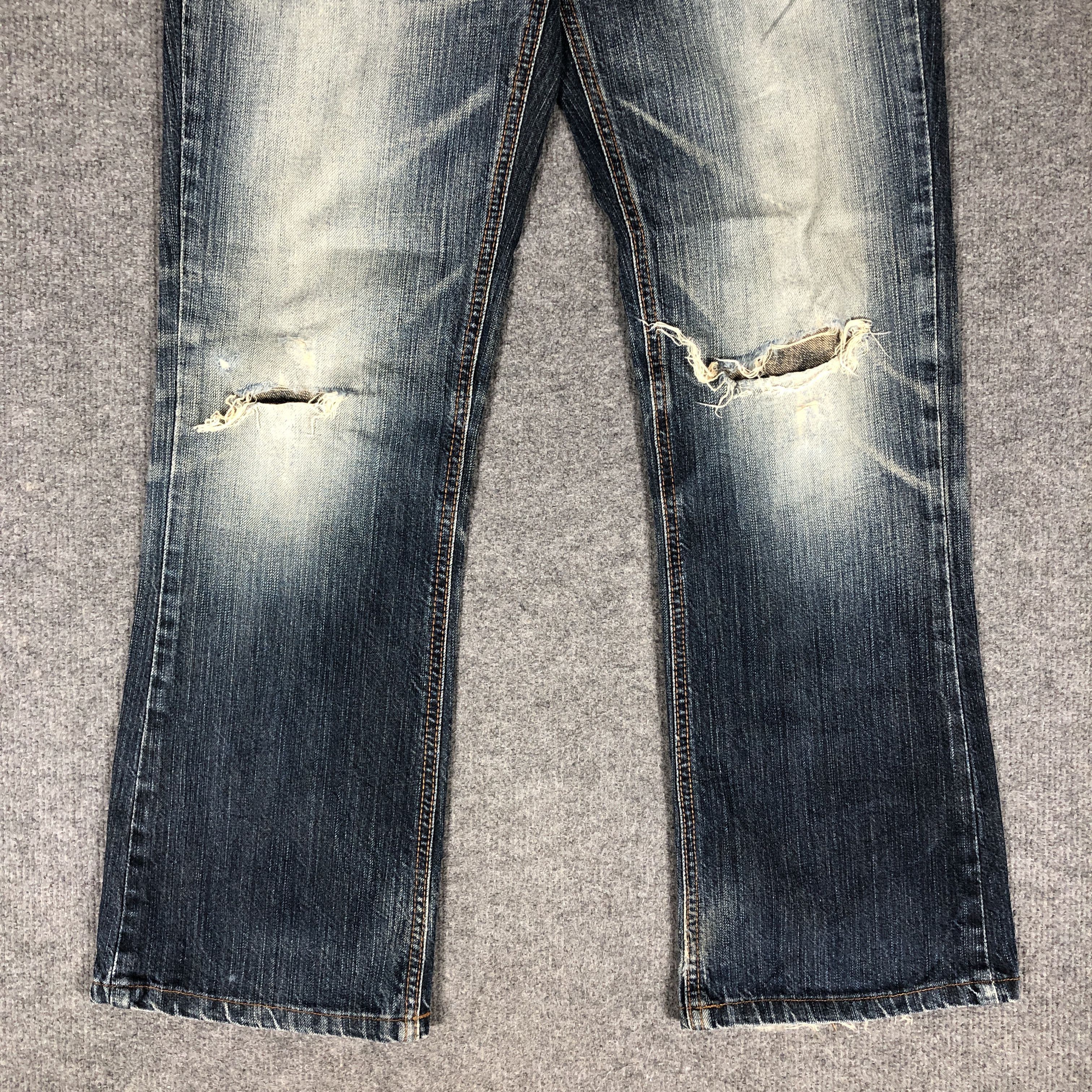 Edwin × Vintage Vintage Edwin 421XVS Distress Jeans L1175 Size US 30 / EU 46 - 4 Thumbnail