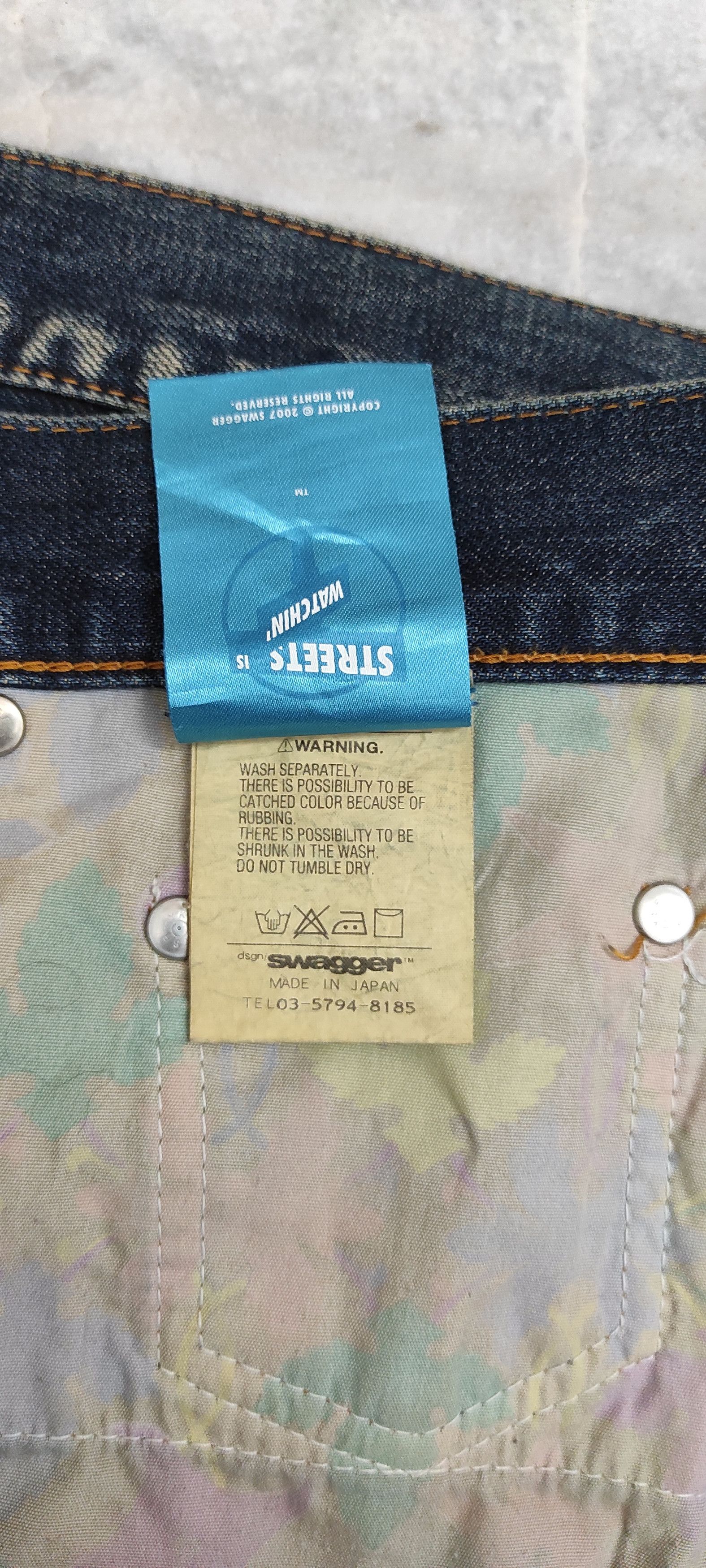 Hiroshi Fujiwara Archive FW 2007 SWAGGER LV Motive vintage buckle back jeans Size US 34 / EU 50 - 4 Thumbnail