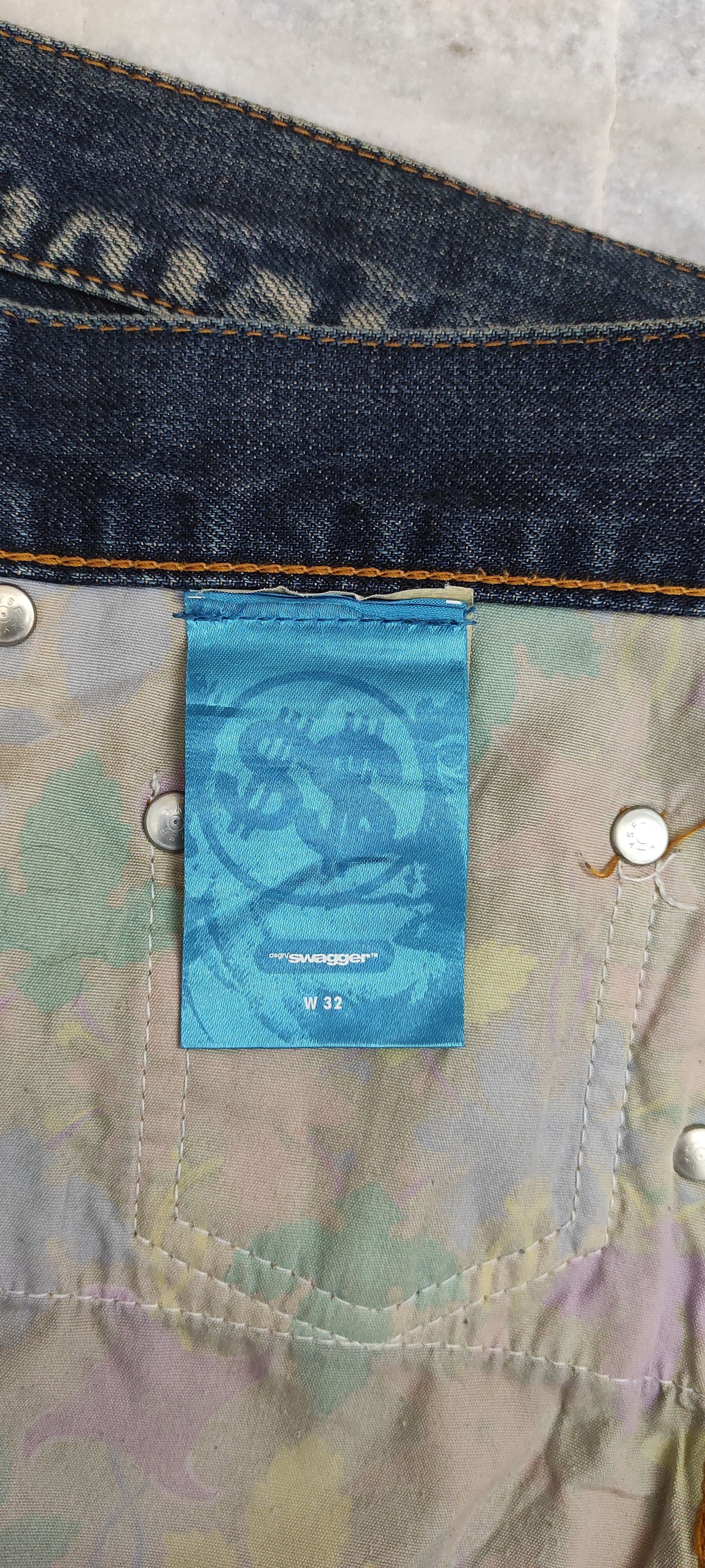 Hiroshi Fujiwara Archive FW 2007 SWAGGER LV Motive vintage buckle back jeans Size US 34 / EU 50 - 3 Thumbnail