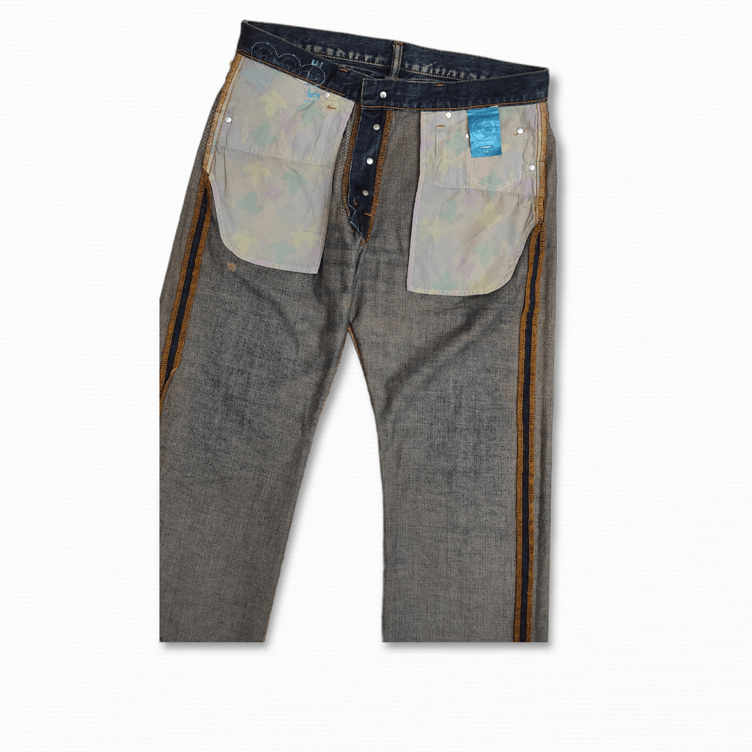 Hiroshi Fujiwara Archive FW 2007 SWAGGER LV Motive vintage buckle back jeans Size US 34 / EU 50 - 10 Thumbnail