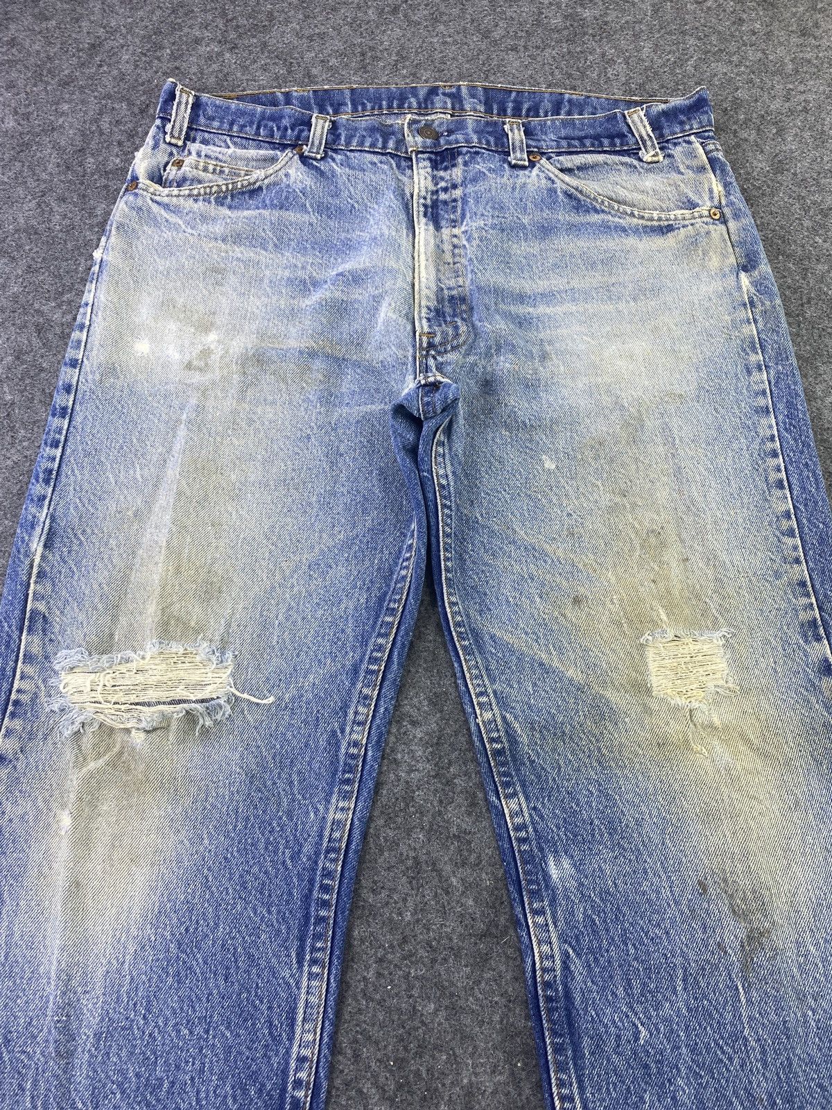 Levi's 80s Vintage Levi's 505 Jeans Distressed Stone Blue Wash-J601 Size US 38 / EU 54 - 9 Thumbnail