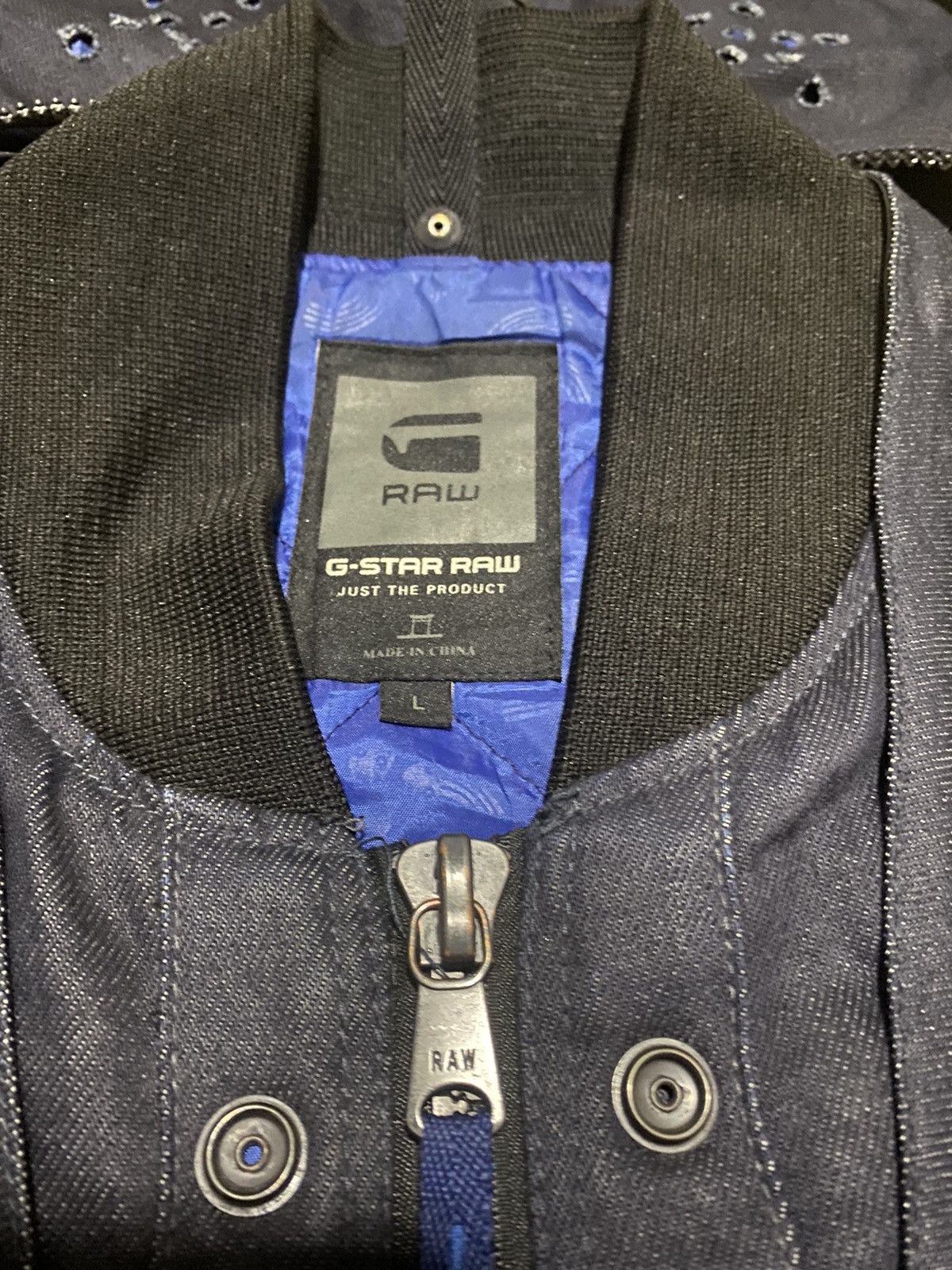 G-Star × Pharrell G ⭐️ Raw x Pharrell Gorpcore Indigo Flight Biker Jacket Size US L / EU 52-54 / 3 - 11 Thumbnail