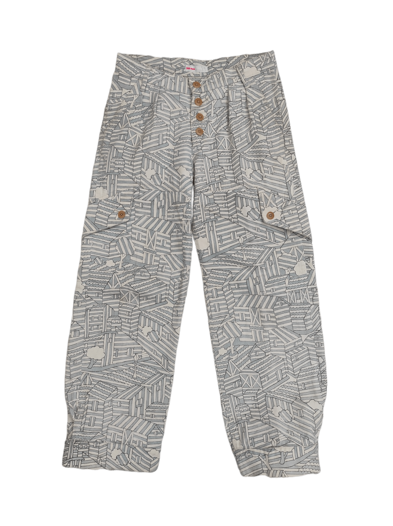 Ne-Net NE Net pocket cargo abstract print with ankle button pants Size US 30 / EU 46 - 1 Thumbnail