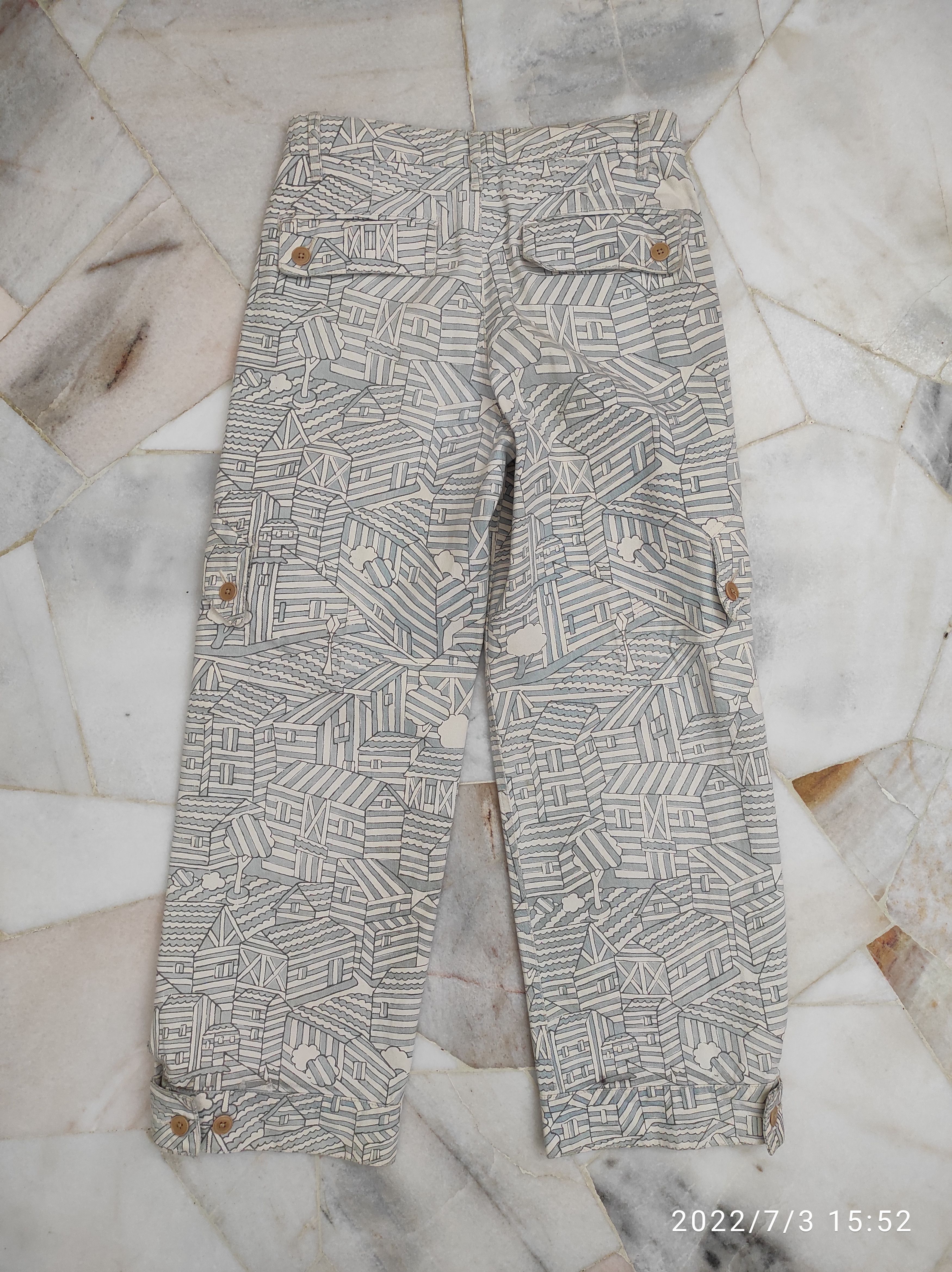 Ne-Net NE Net pocket cargo abstract print with ankle button pants Size US 30 / EU 46 - 2 Thumbnail