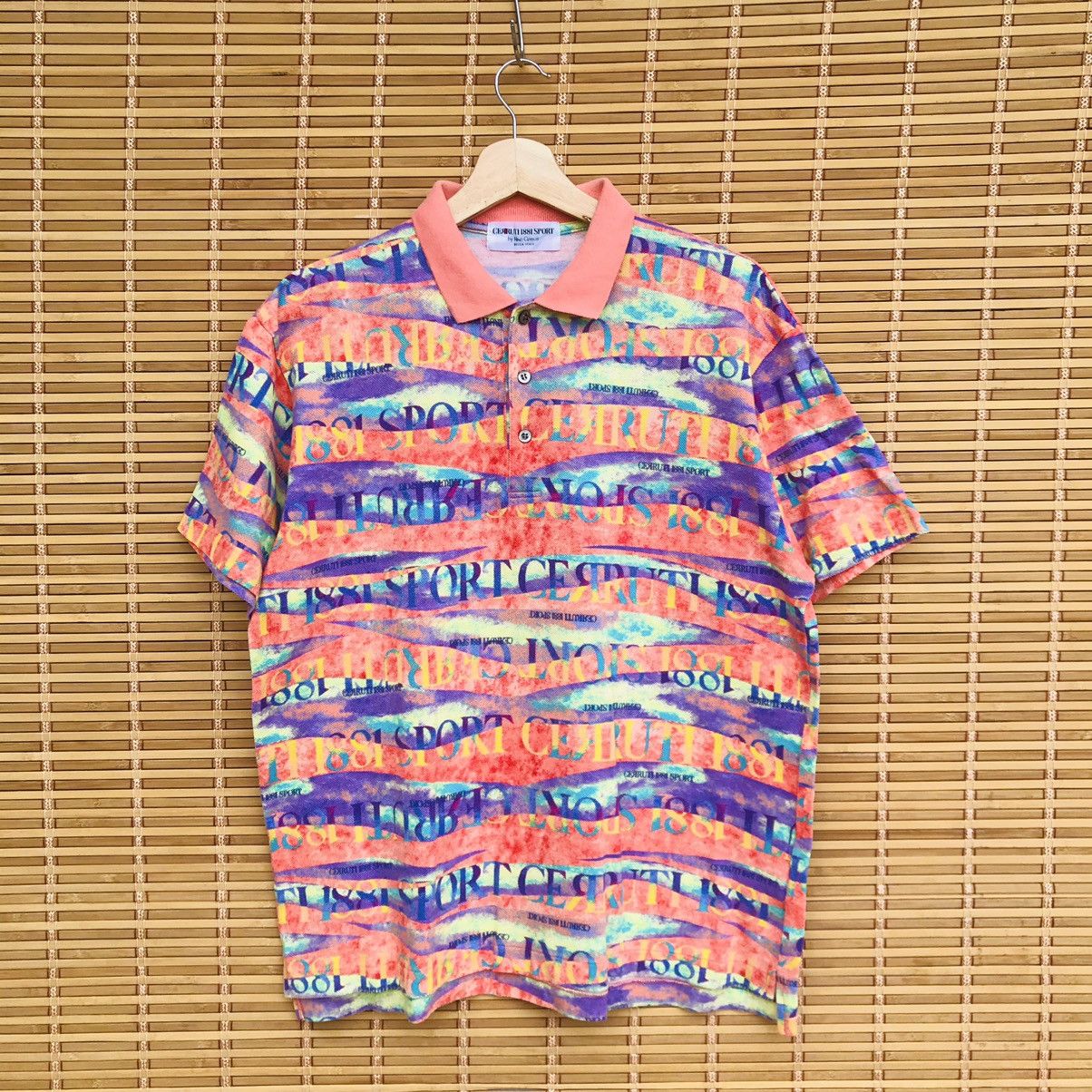 Cerruti 1881 Vintage Nino Cerruti 1881 sport polo monogram spell out Size US L / EU 52-54 / 3 - 1 Thumbnail