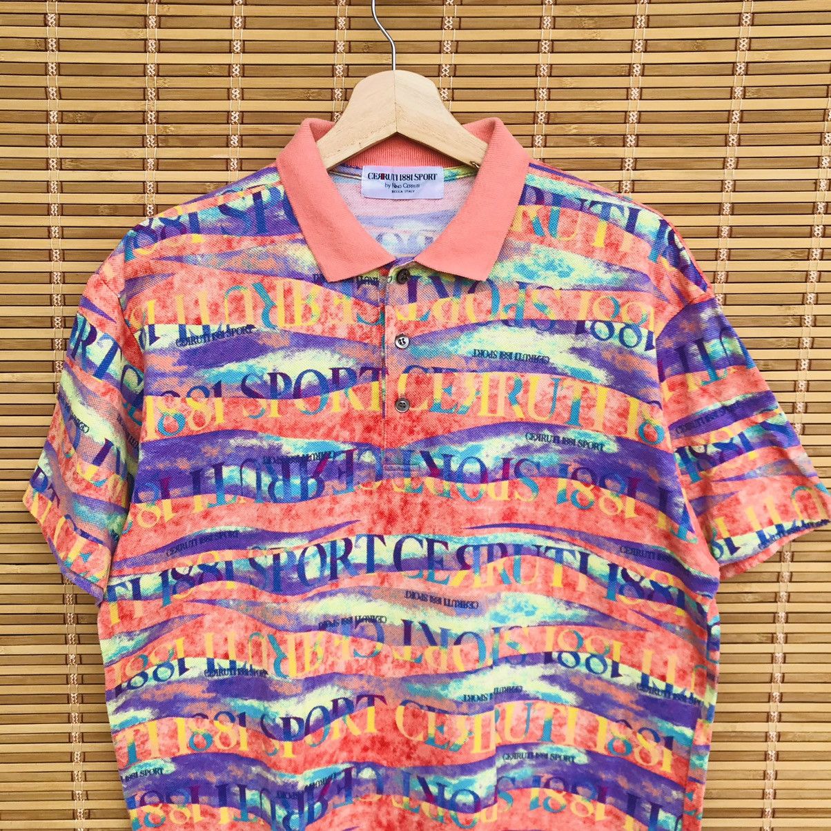 Cerruti 1881 Vintage Nino Cerruti 1881 sport polo monogram spell out Size US L / EU 52-54 / 3 - 4 Thumbnail
