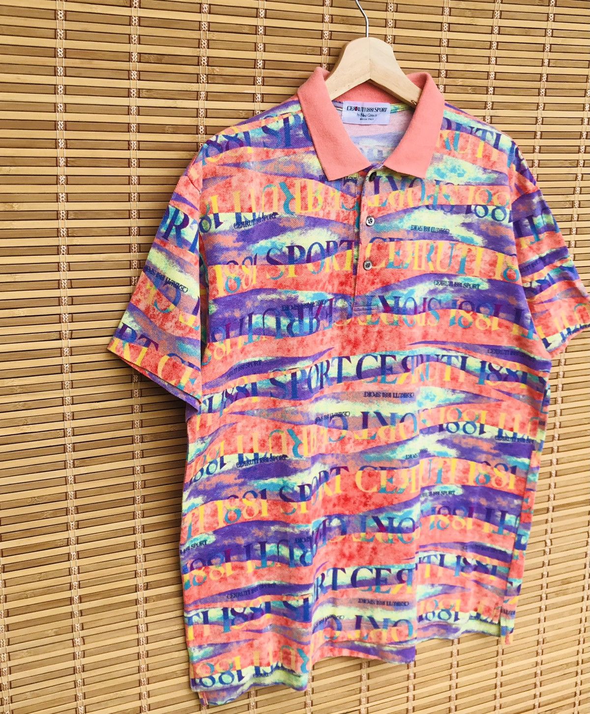 Cerruti 1881 Vintage Nino Cerruti 1881 sport polo monogram spell out Size US L / EU 52-54 / 3 - 2 Thumbnail