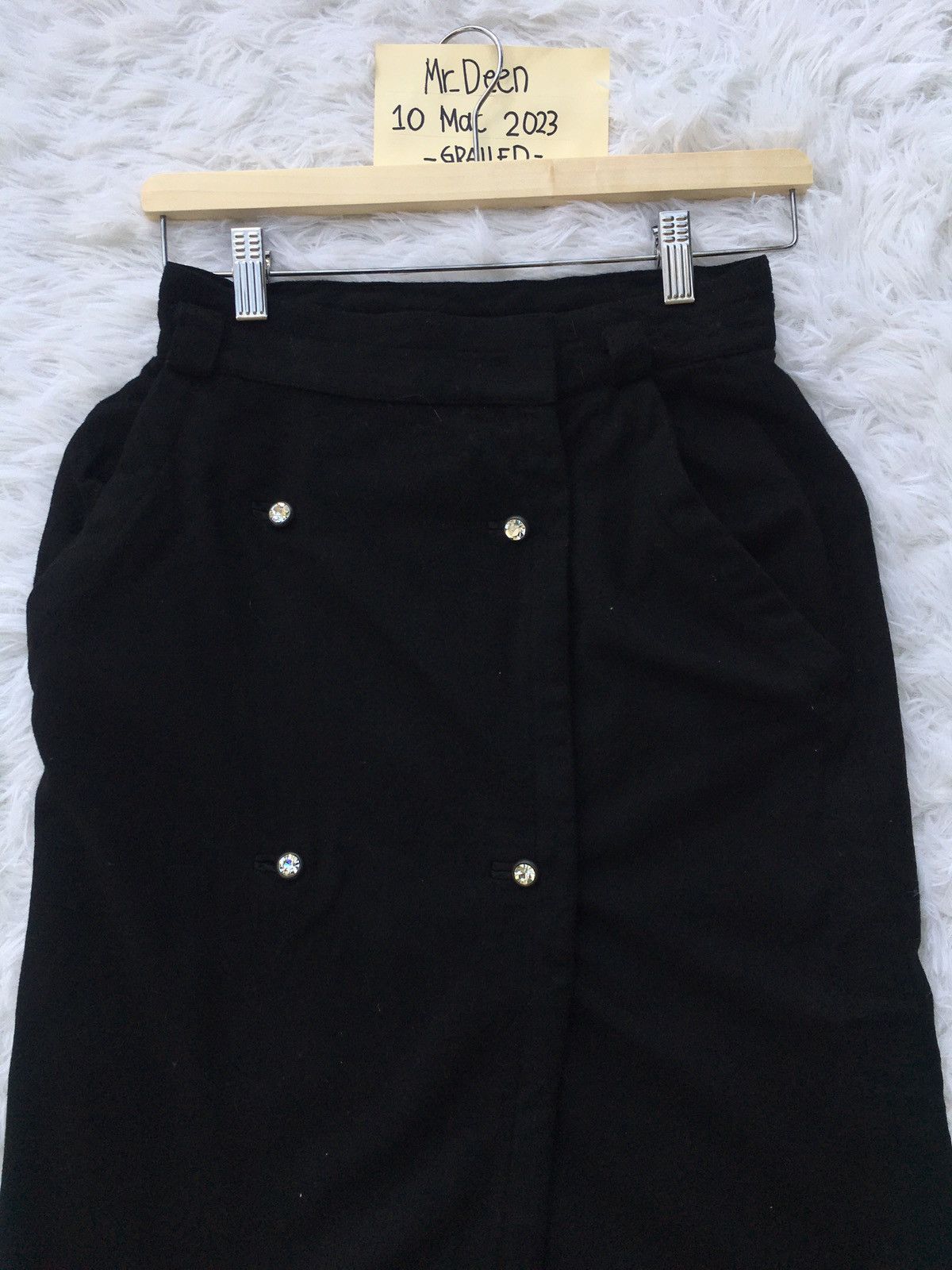 Gianni Valentino Rare Vintage 90s Gianni Versace Corduroy Midi Skirt Size 26" / US 2 / IT 38 - 4 Thumbnail
