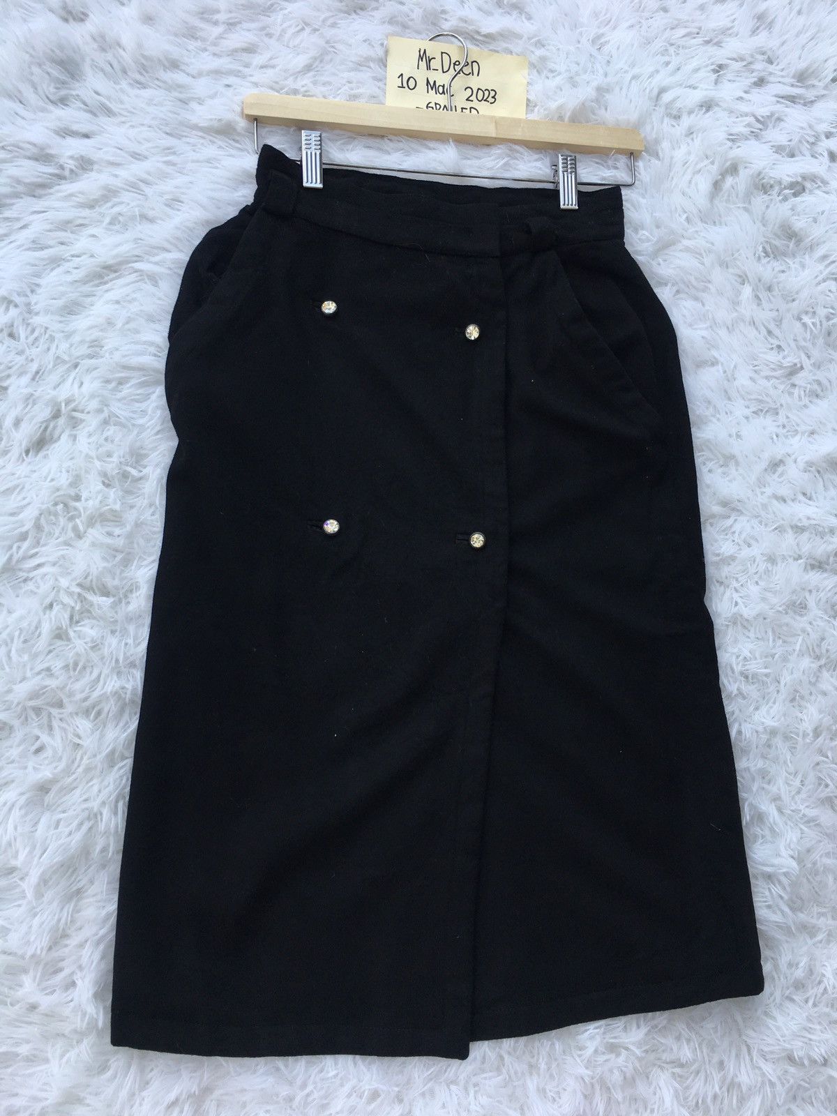 Gianni Valentino Rare Vintage 90s Gianni Versace Corduroy Midi Skirt Size 26" / US 2 / IT 38 - 2 Thumbnail