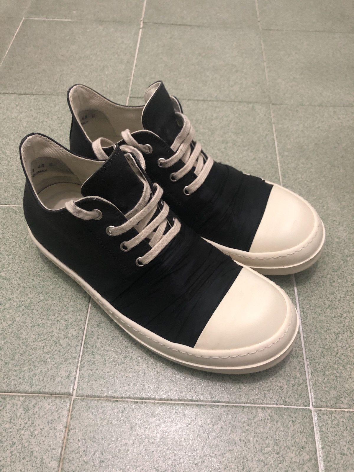 rick owens ラモーンズ　40 新品 Rick Owens レザー ラモーンズ 40 リックオウエンス - メルカリ