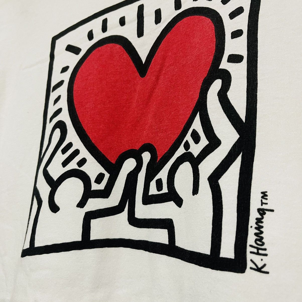 Vintage 90s Keith Haring T-Shirt / Pop Art / Rare / Artwork