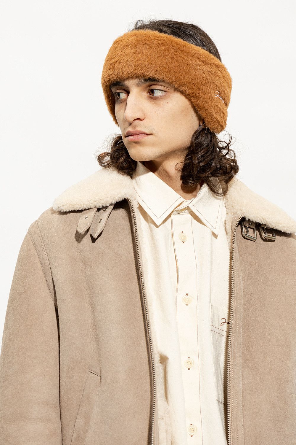 image of Aw22 Jacquemus "le Papier" Le Bandeau Neve Headband in Brown, Men's