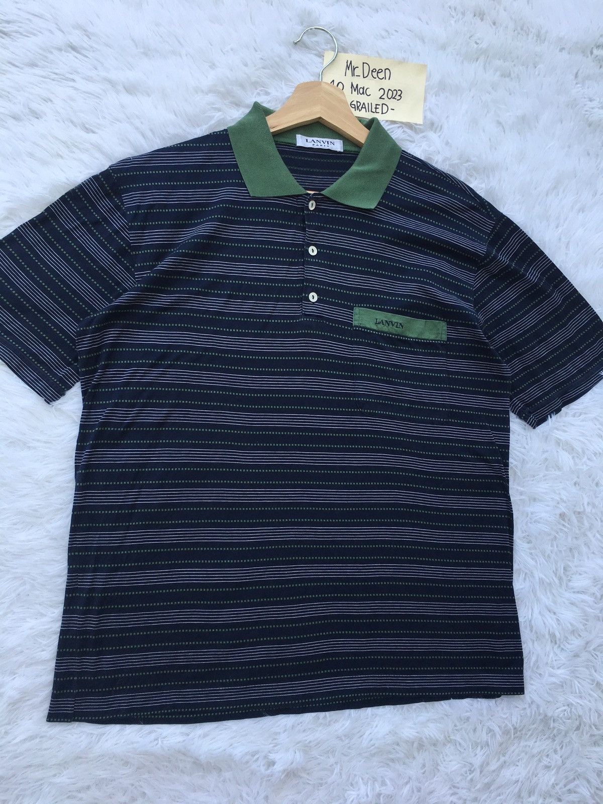 Lanvin Rare Vintage Lanvin Stripes Collar Shirt Size US M / EU 48-50 / 2 - 2 Thumbnail