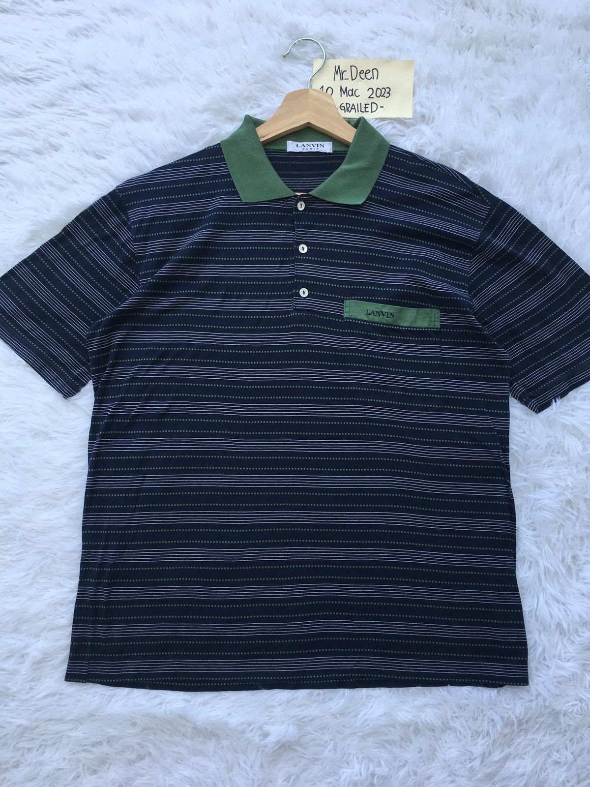 Lanvin Rare Vintage Lanvin Stripes Collar Shirt Size US M / EU 48-50 / 2 - 1 Thumbnail