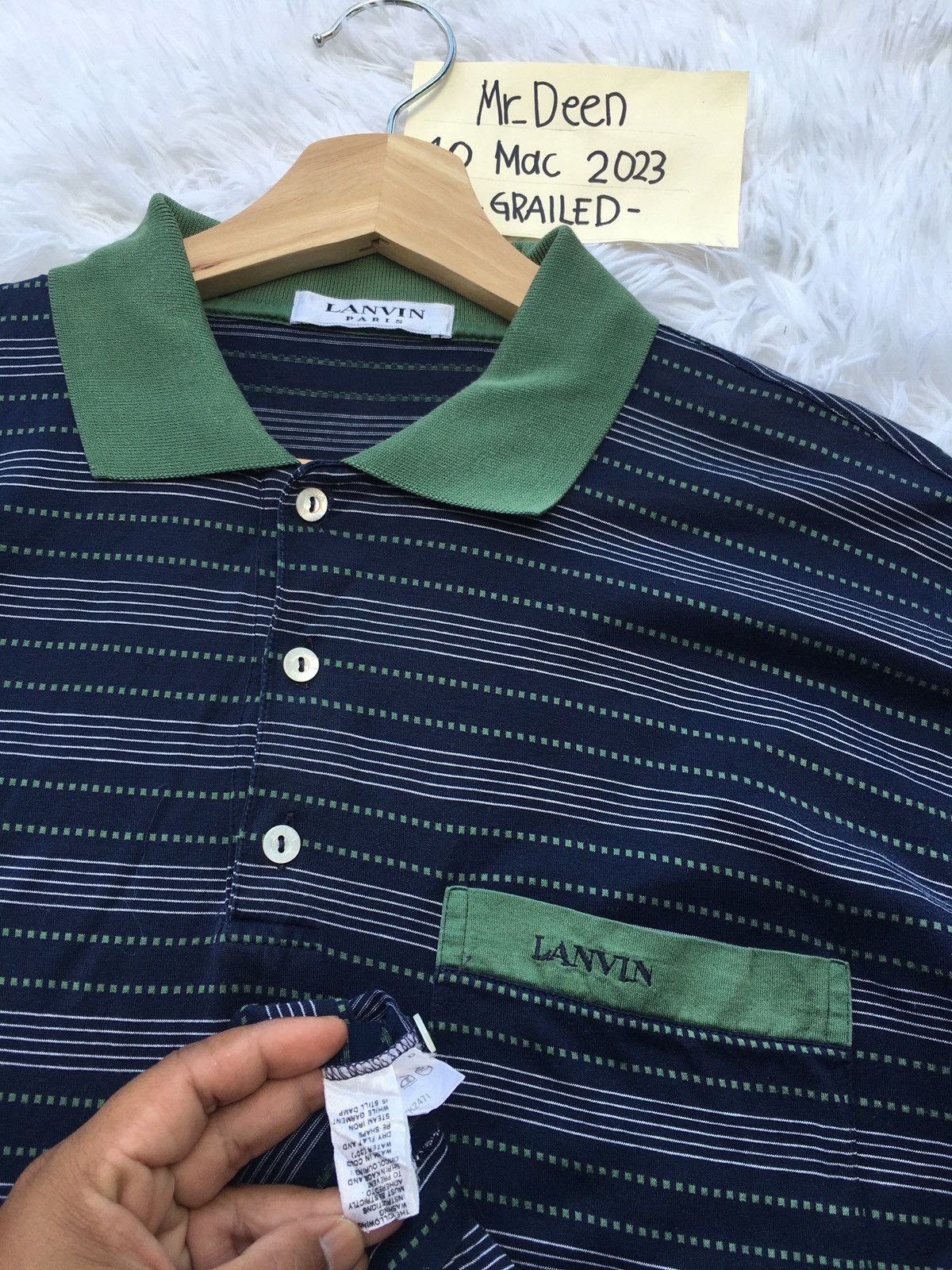 Lanvin Rare Vintage Lanvin Stripes Collar Shirt Size US M / EU 48-50 / 2 - 7 Thumbnail