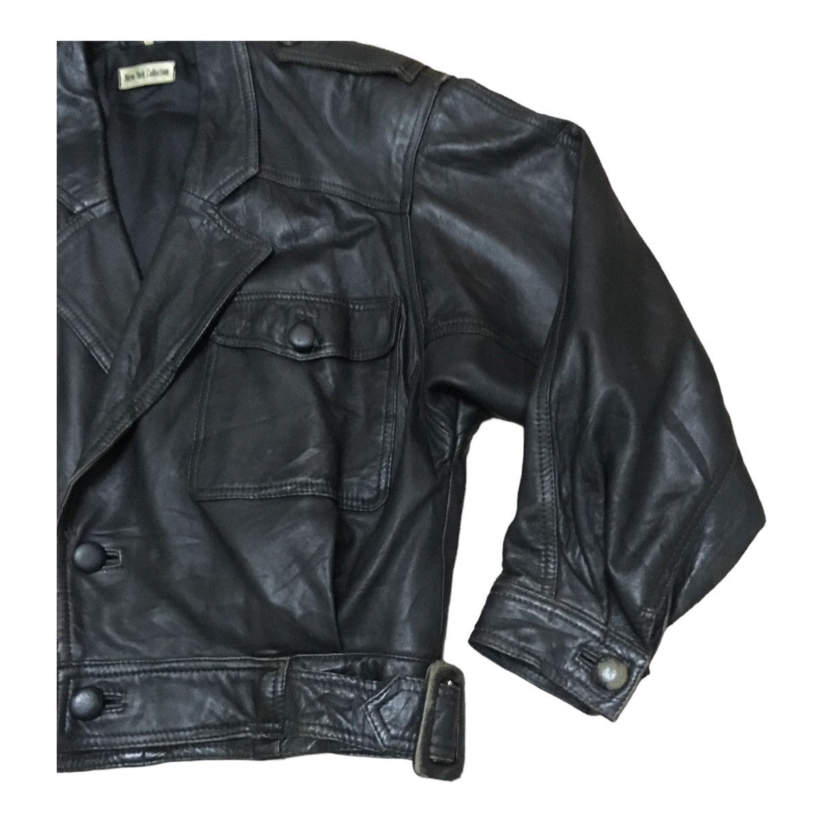 Designer × Vintage Rare Design Vintage Brand NY Collection Leather Jacket 1990s Size US M / EU 48-50 / 2 - 4 Thumbnail