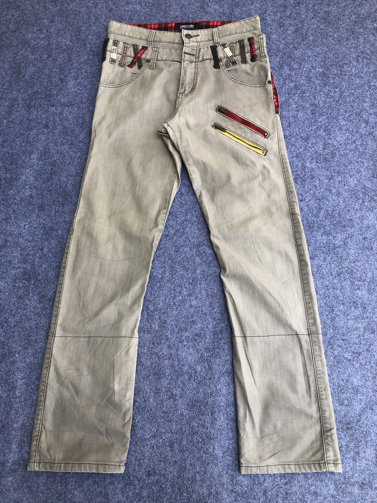 Japanese Brand Rare🔥Jungle Storm Double Waist jeans Size US 30 / EU 46 - 3 Thumbnail