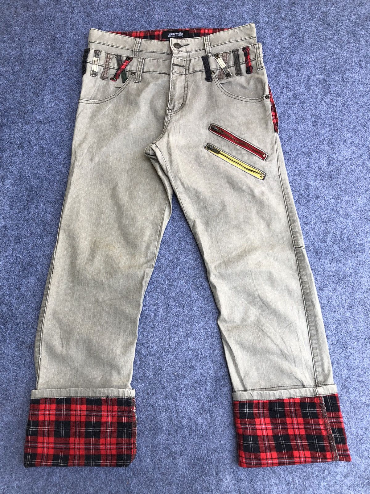 Japanese Brand Rare🔥Jungle Storm Double Waist jeans Size US 30 / EU 46 - 2 Thumbnail