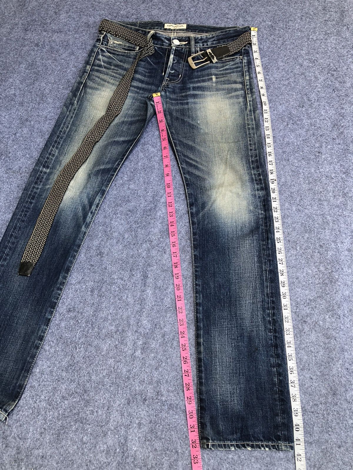 Japanese Brand Rare🔥Combo Set Vanquish Tokyo Japan Jeans & Belt Size US 33 - 17 Thumbnail