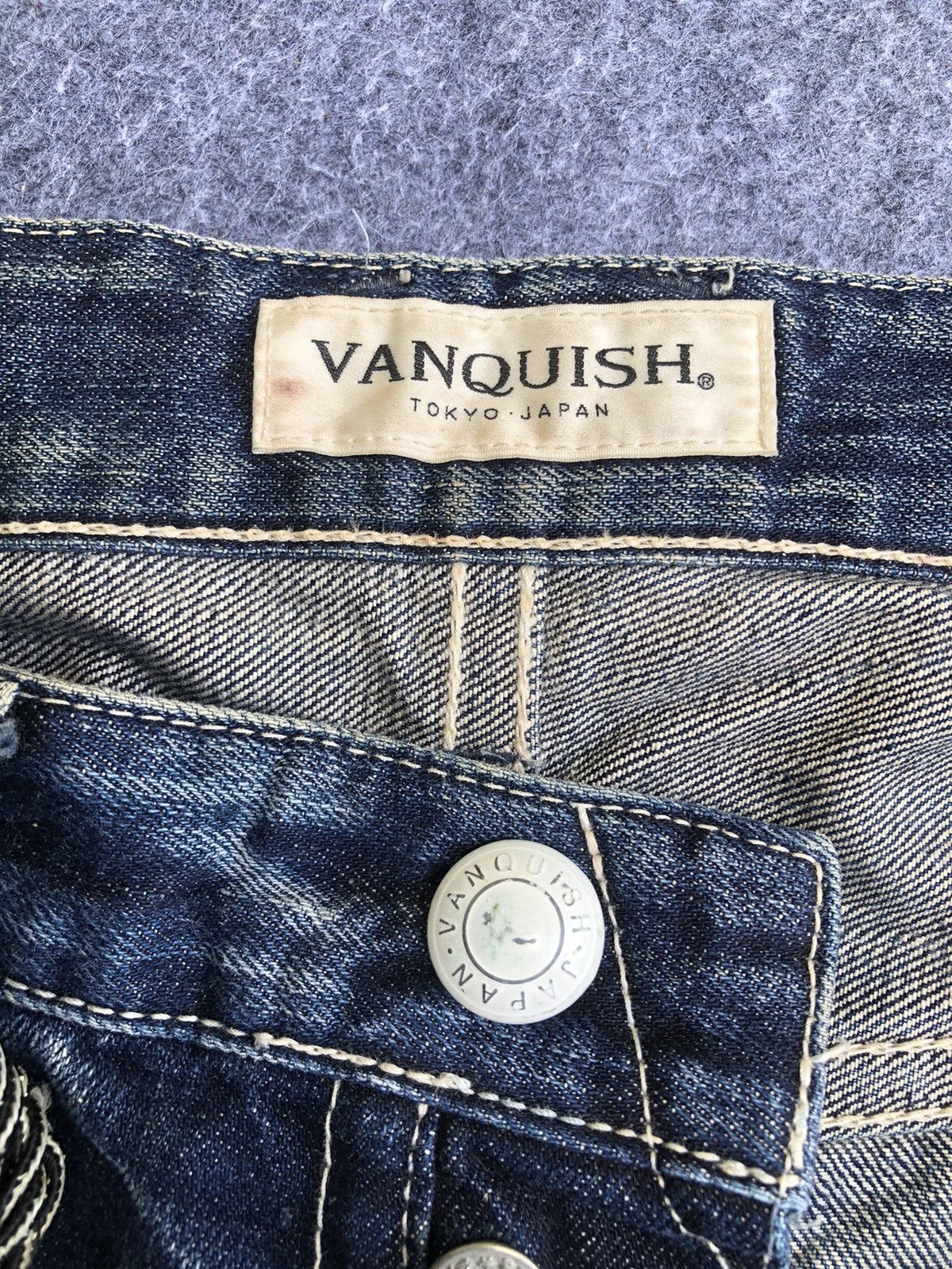 Japanese Brand Rare🔥Combo Set Vanquish Tokyo Japan Jeans & Belt Size US 33 - 12 Thumbnail