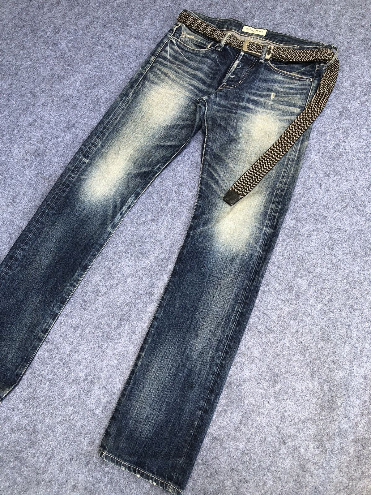 Japanese Brand Rare🔥Combo Set Vanquish Tokyo Japan Jeans & Belt Size US 33 - 3 Thumbnail