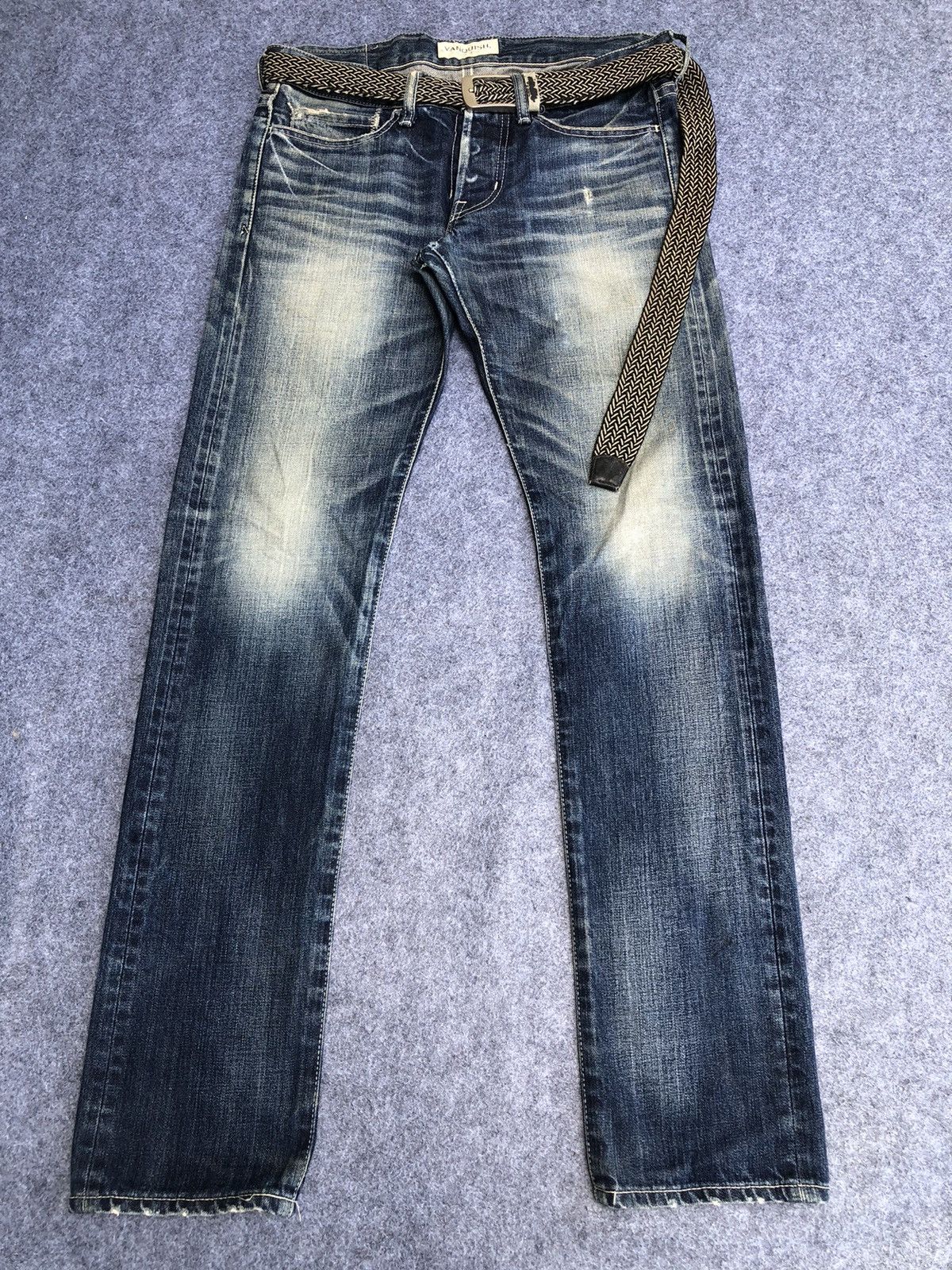 Japanese Brand Rare🔥Combo Set Vanquish Tokyo Japan Jeans & Belt Size US 33 - 1 Thumbnail