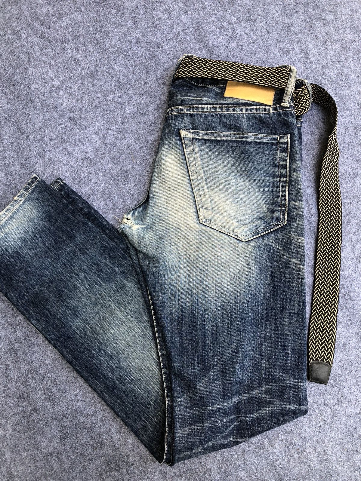 Japanese Brand Rare🔥Combo Set Vanquish Tokyo Japan Jeans & Belt Size US 33 - 6 Thumbnail