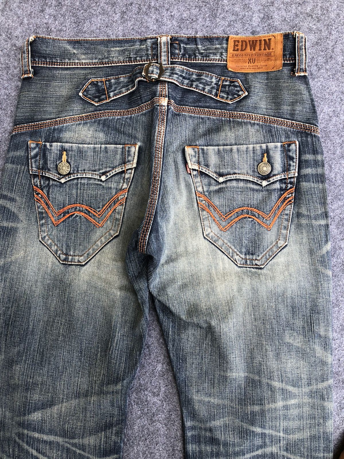 Edwin Last Drop🔥Rare🔥Edwin Distressed Bootcut Exclusive Vtg Jeans Size US 34 / EU 50 - 5 Thumbnail