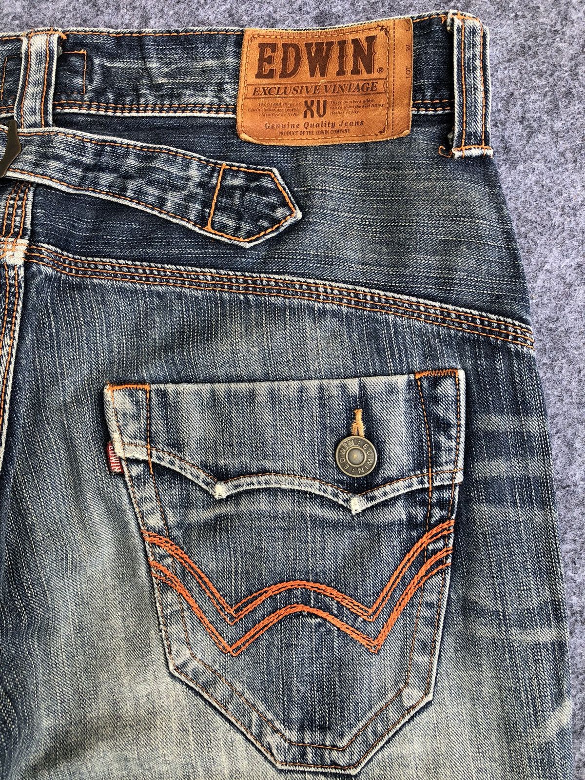 Edwin Last Drop🔥Rare🔥Edwin Distressed Bootcut Exclusive Vtg Jeans Size US 34 / EU 50 - 6 Thumbnail