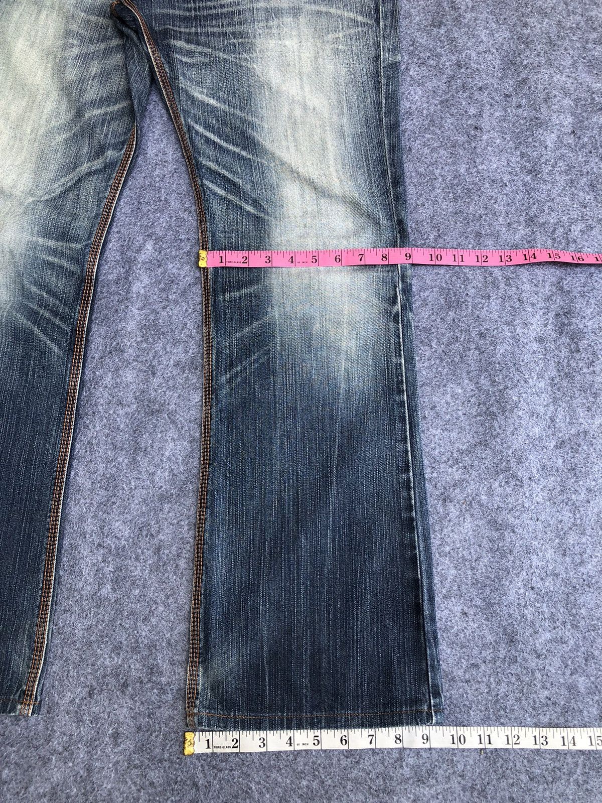 Edwin Last Drop🔥Rare🔥Edwin Distressed Bootcut Exclusive Vtg Jeans Size US 34 / EU 50 - 13 Thumbnail