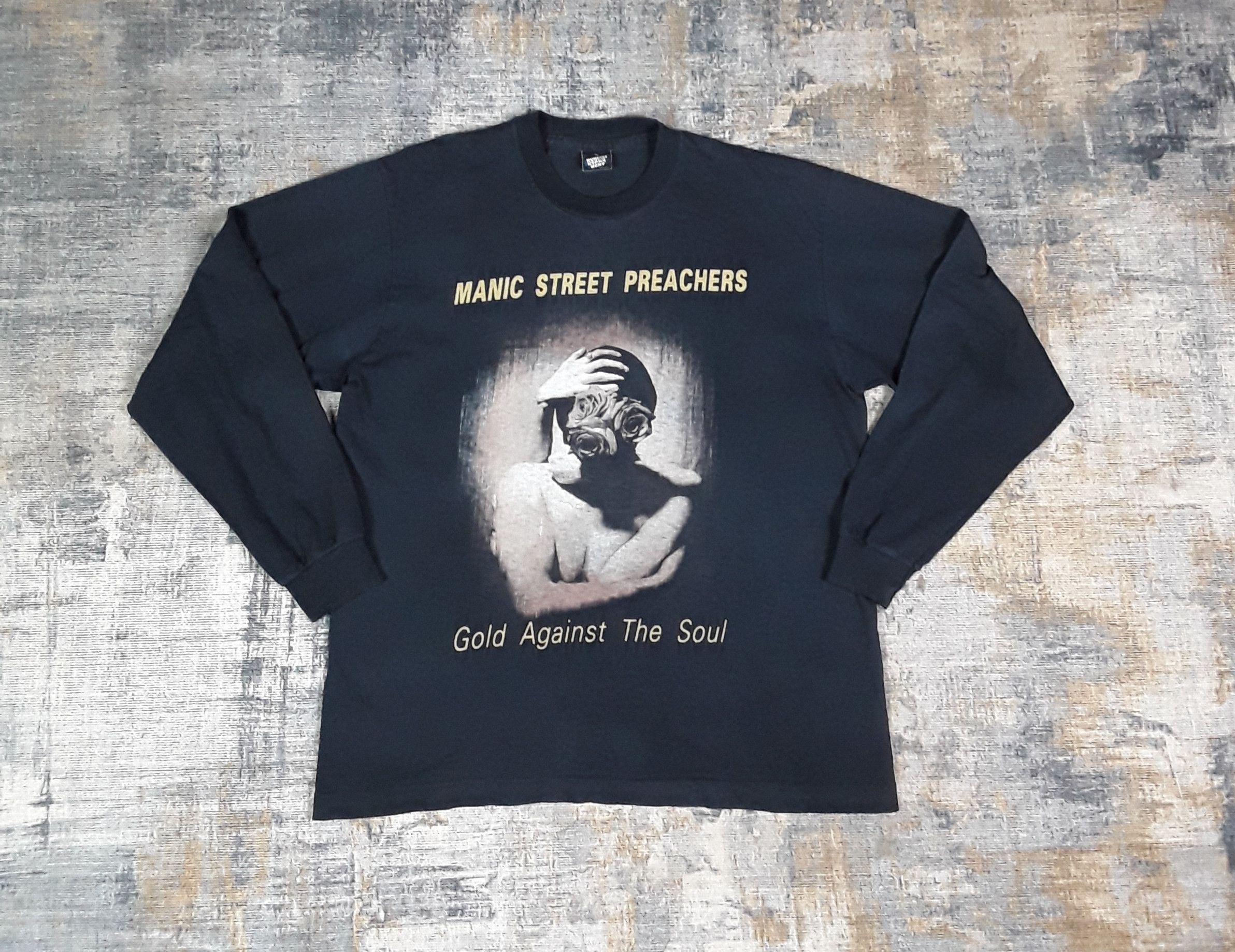 Vintage 90s Manic Street Preachers GOLD AGAINST THE SOUL - Tops