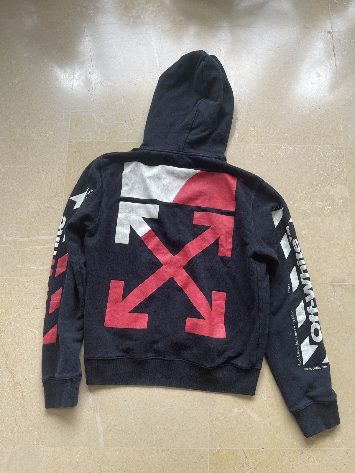 Off-White Used OFF-White Drawstring Pullover Hoodie Red/White X Logo Size US M / EU 48-50 / 2 - 15 Thumbnail