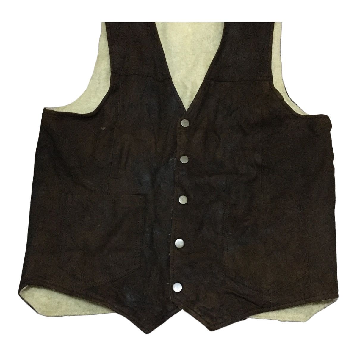 Other Rare Design Vintage Brand Leather Vests 1990s Size US XL / EU 56 / 4 - 3 Thumbnail