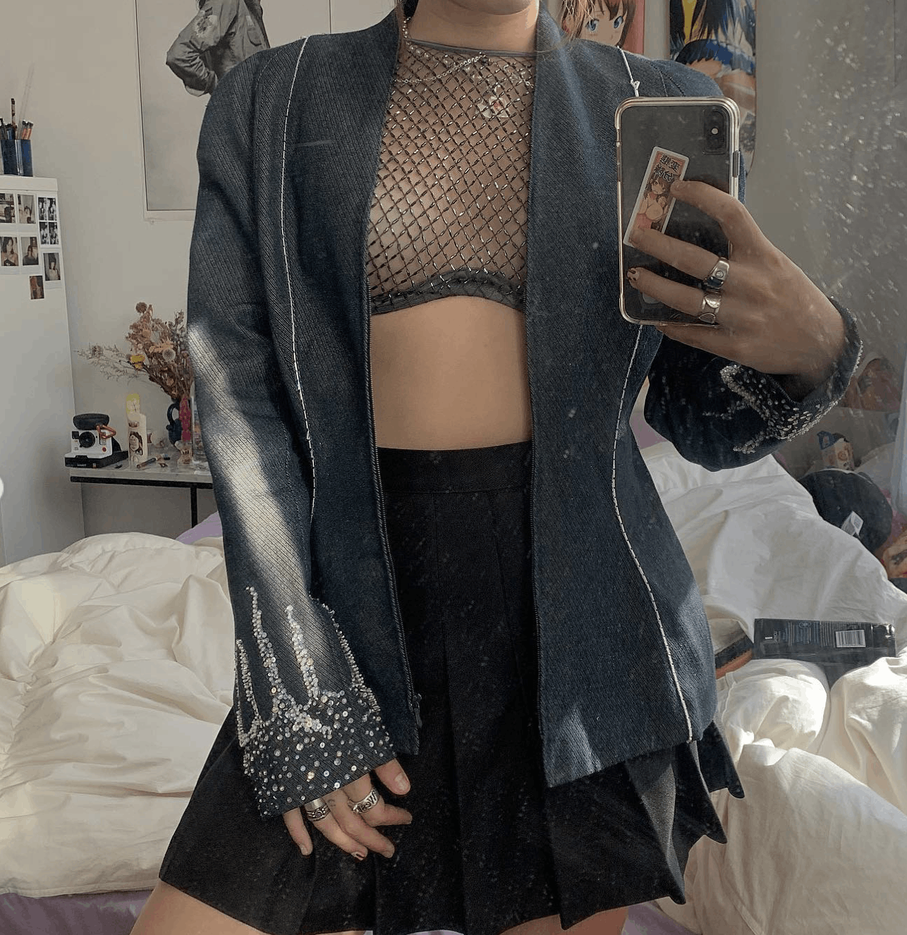 Thierry Mugler Rare Fire sequin blazer
