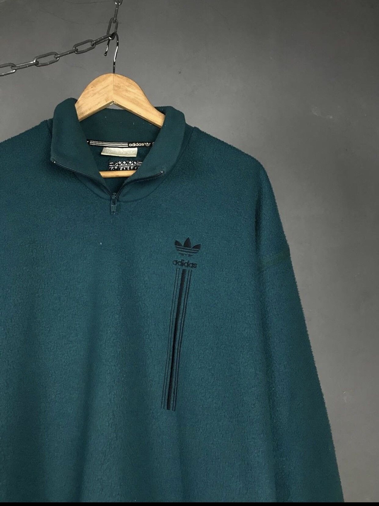 Adidas Adidas vintage streetwear fleece sweatshirt Size US L / EU 52-54 / 3 - 2 Thumbnail