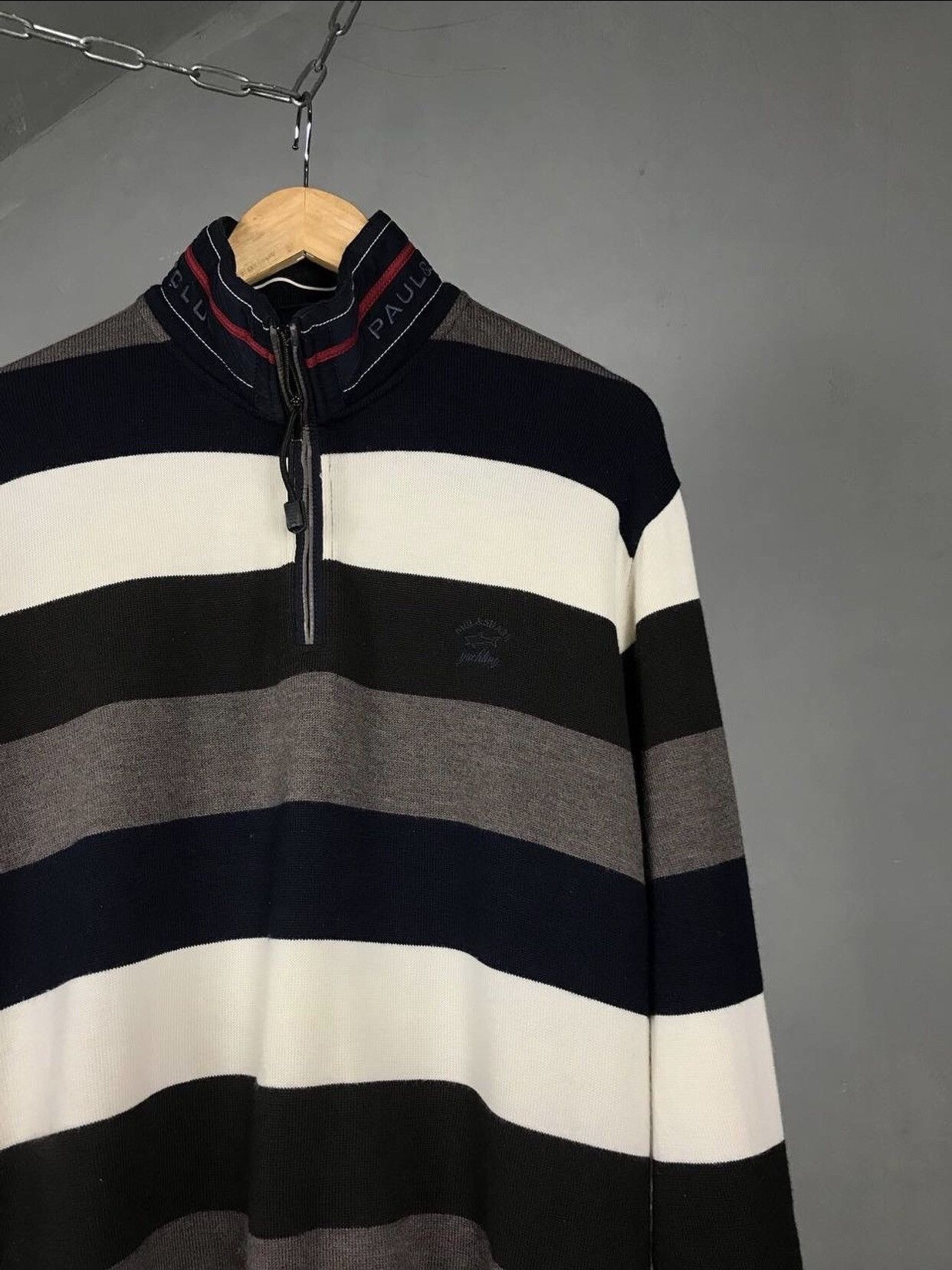 Paul & Shark Paul & Shark luxury multicolor 1/4 zip sweatshirt Size US XL / EU 56 / 4 - 2 Thumbnail