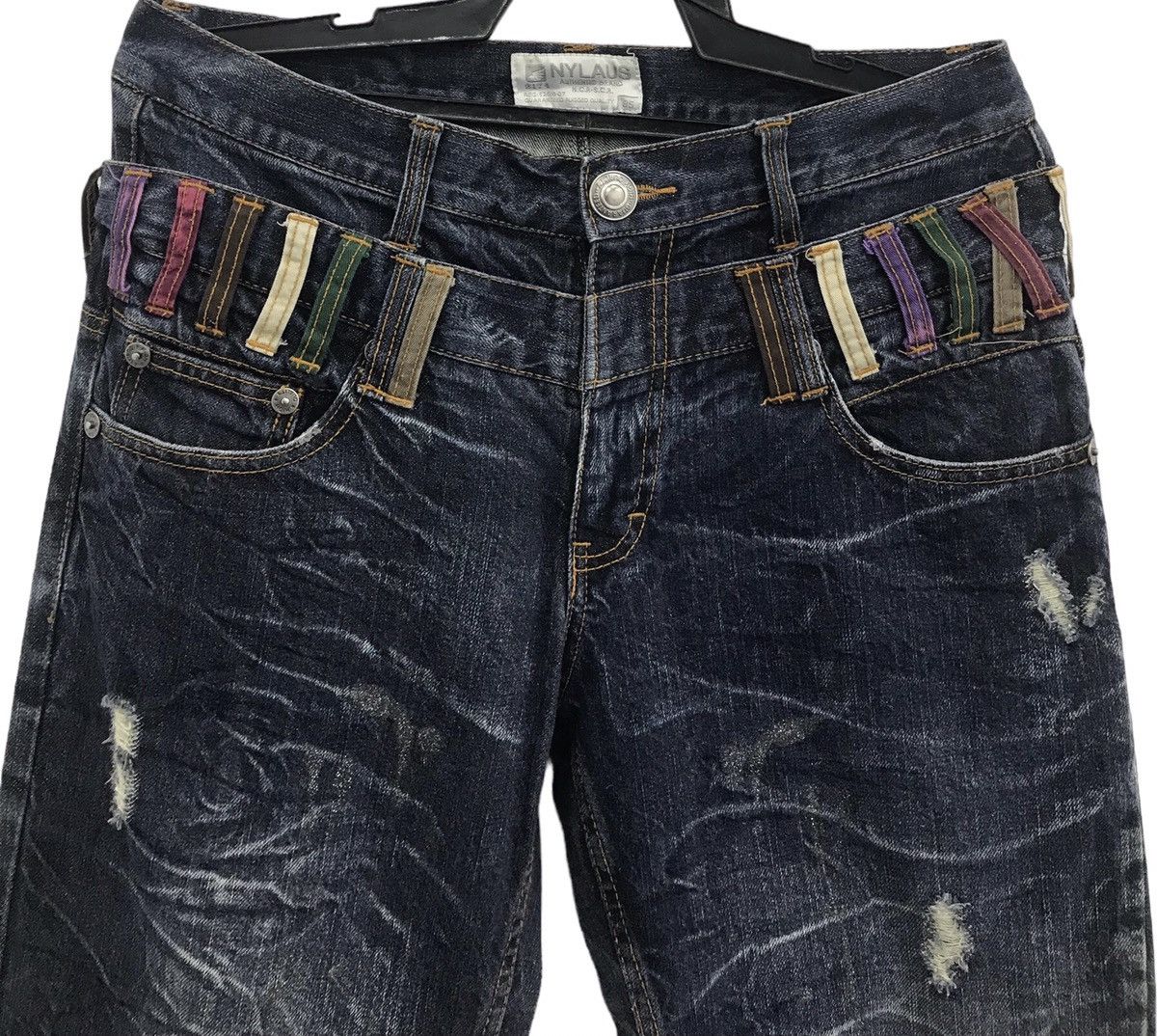 Japanese Brand NYLAUS AUTHENTIC BRAND N.C.R-S.C.R DENIM PANTS Size US 34 / EU 50 - 3 Thumbnail