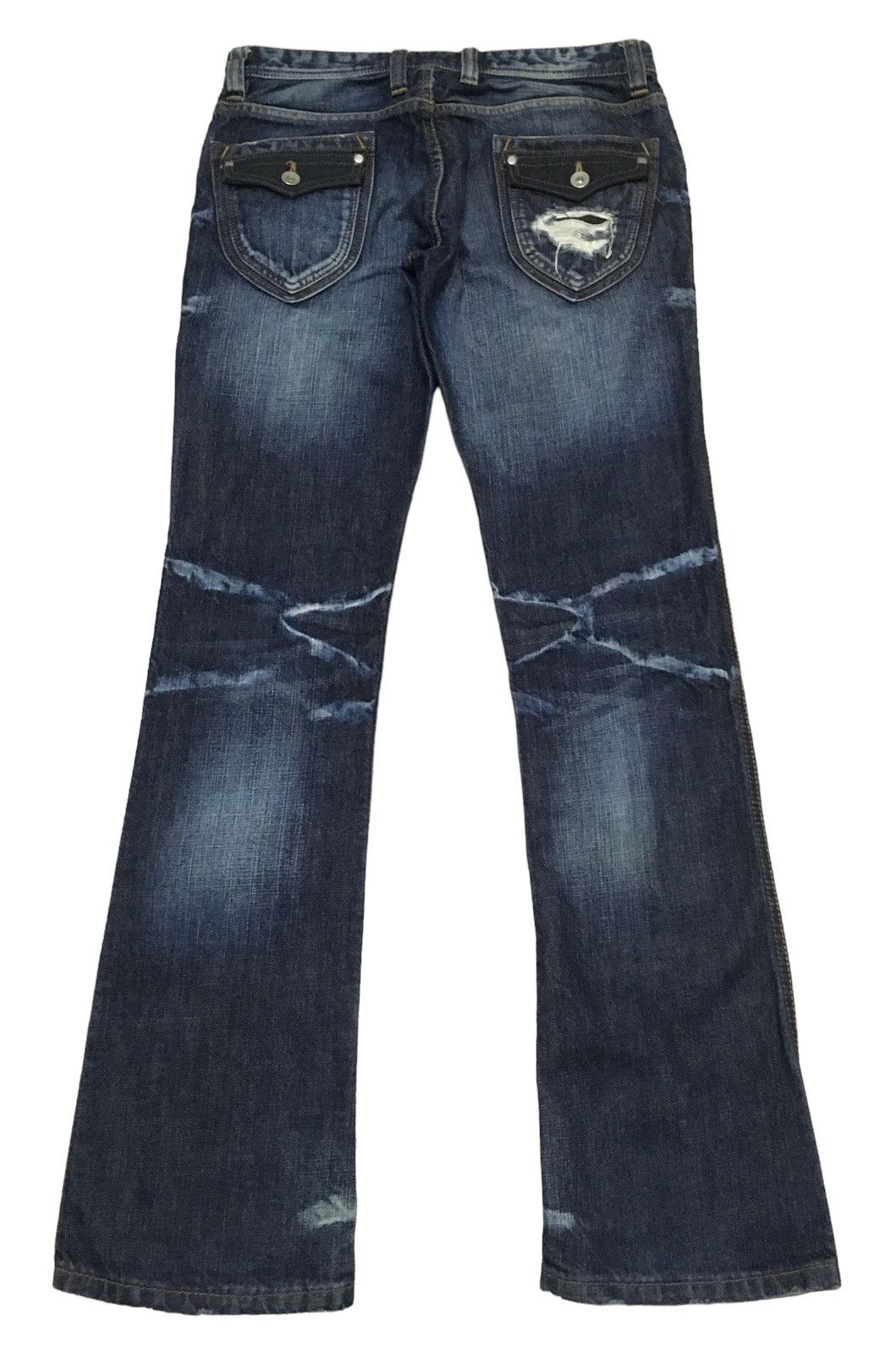If Six Was Nine Rare Design Vintage Hideaways Nicole Flared Jeans 1990s Size US 31 - 2 Thumbnail