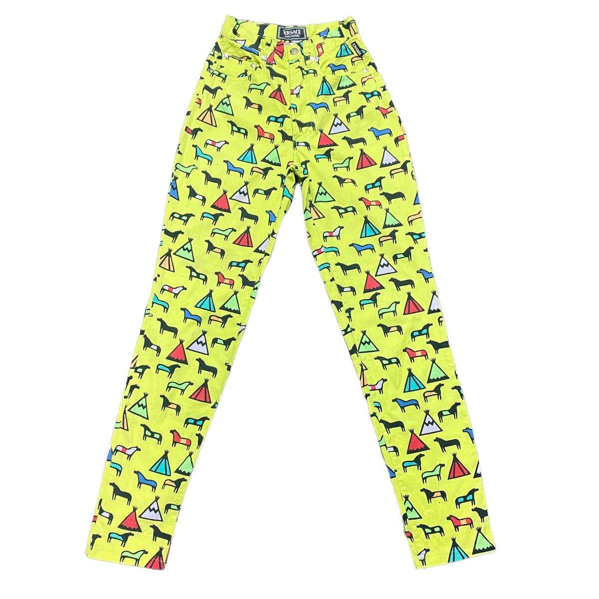 Versace Versace Jeans Couture Printed Animal Pants Size 24" / US 00 / IT 34 - 2 Thumbnail