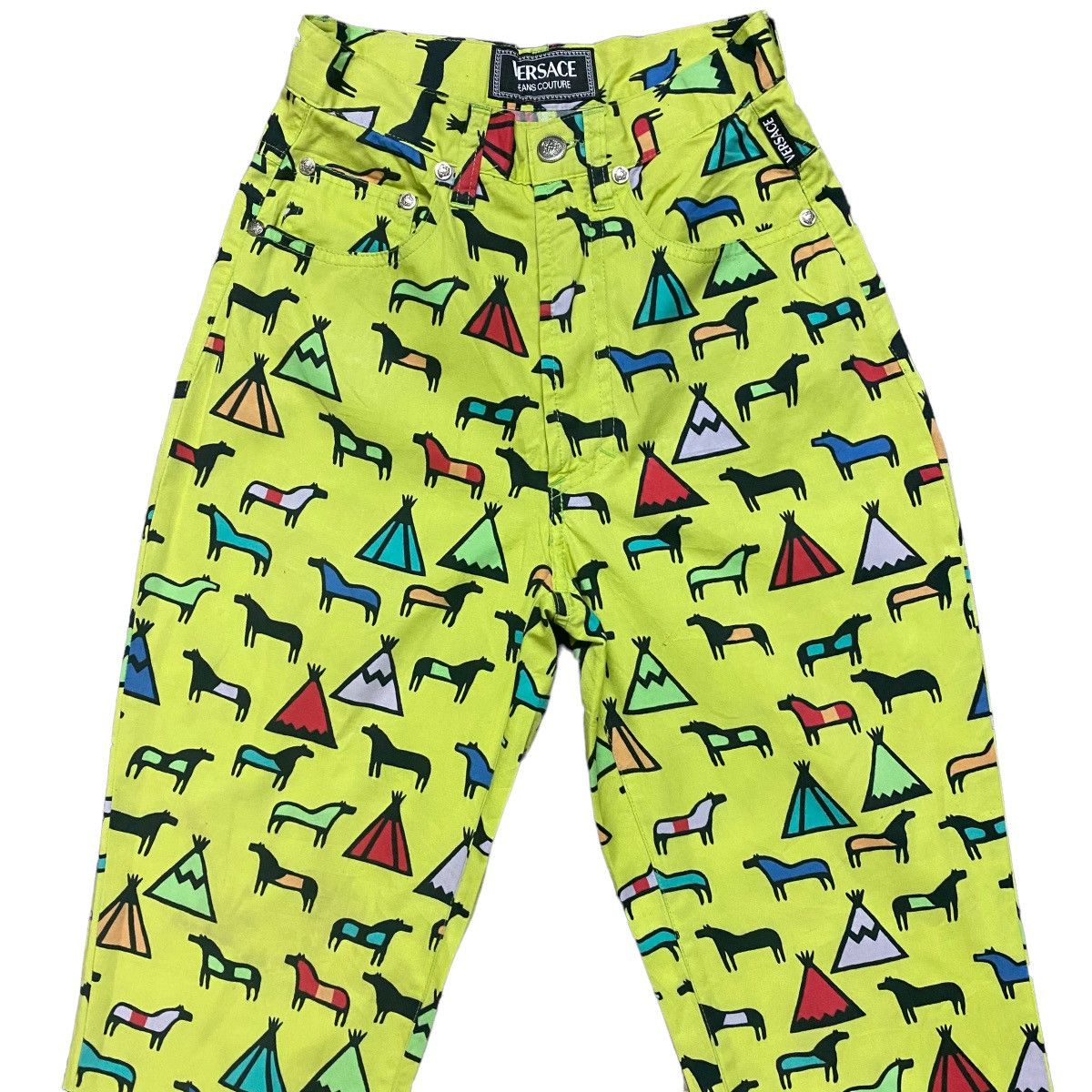 Versace Versace Jeans Couture Printed Animal Pants Size 24" / US 00 / IT 34 - 3 Thumbnail
