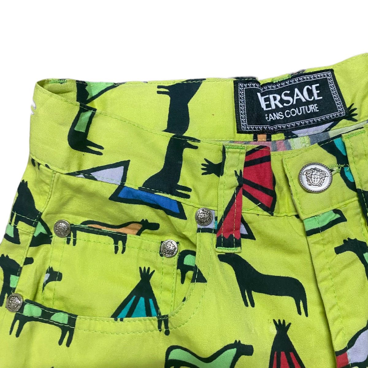 Versace Versace Jeans Couture Printed Animal Pants Size 24" / US 00 / IT 34 - 4 Thumbnail